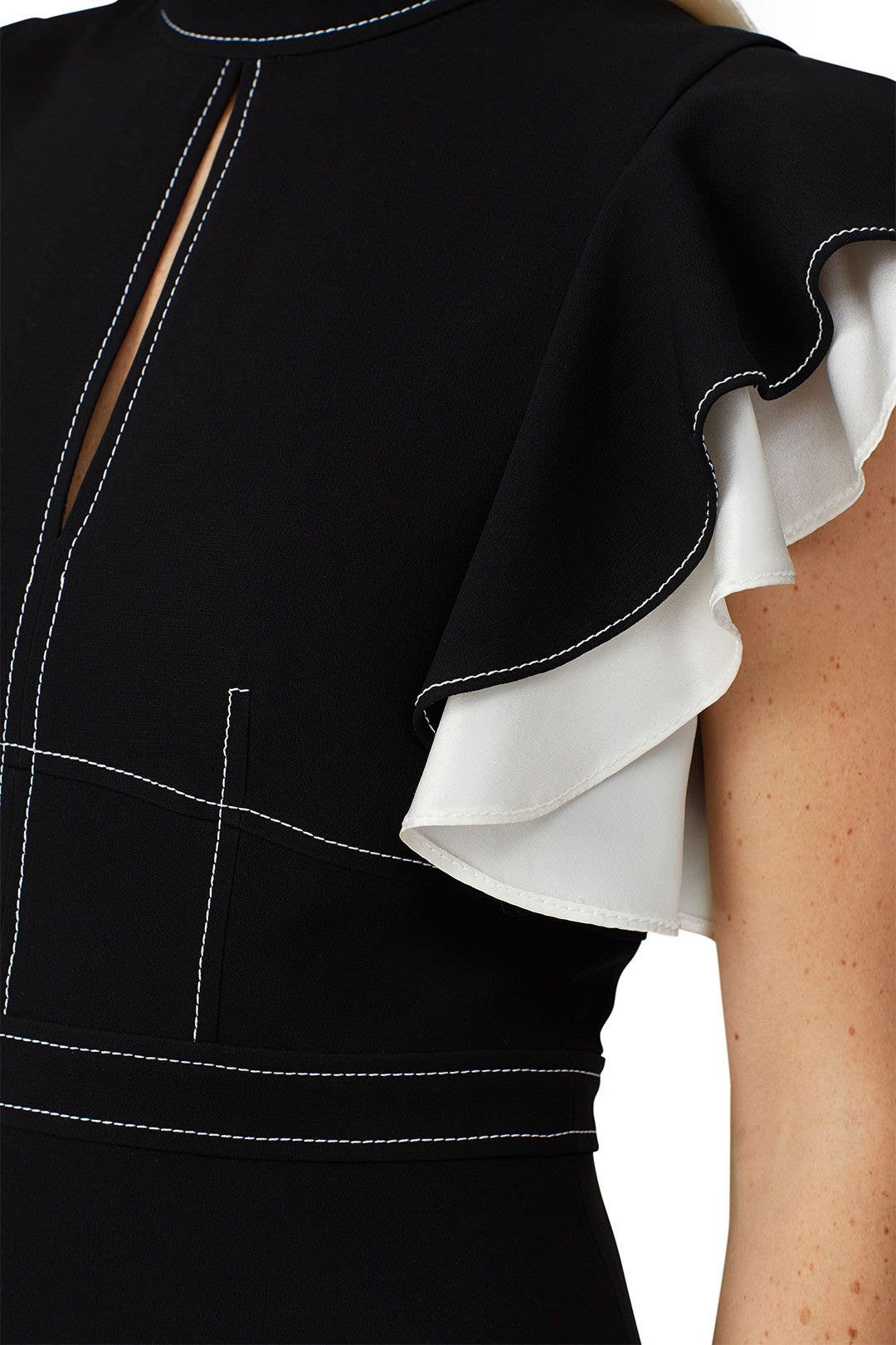 Black Topstitch Reika Dress by Cinq à Sept 3