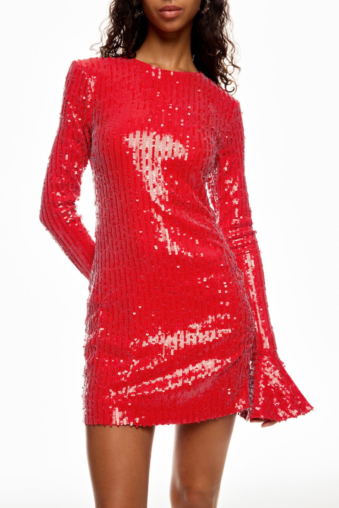 Sequin Long Sleeve Mini Dress by ROTATE Birger Christensen