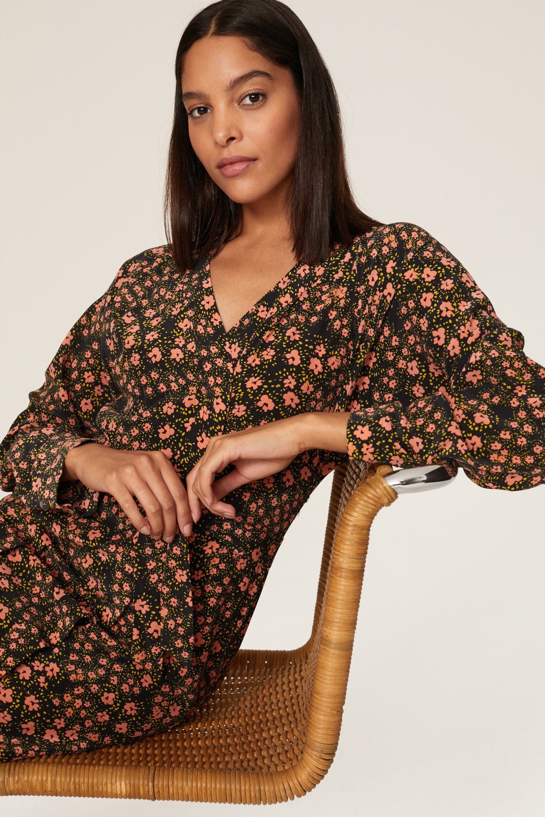 Guitain Floral Wrap Dress by Equipment 3