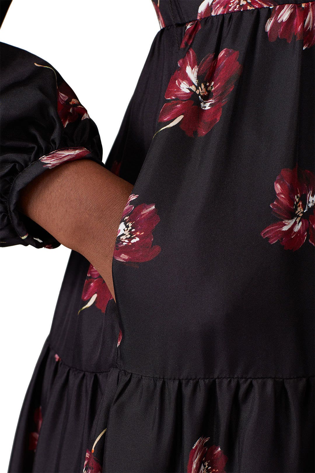 Black Floral Tiered Dress by Nicholas 3
