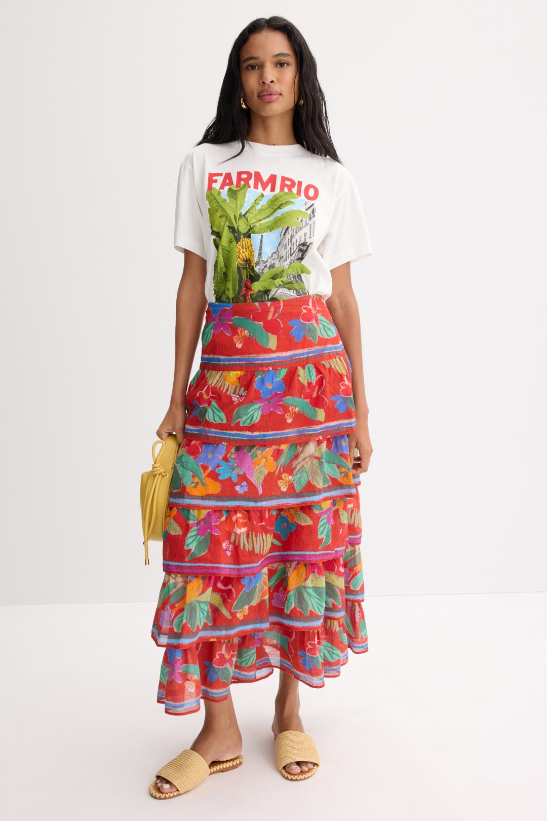 Tシャツ・カットソー FARM RIO FROM BRASIL TO THE WORLD T-SHIRT From Brasil To The World Relaxed T-Shirt by FARM Rio | Rent