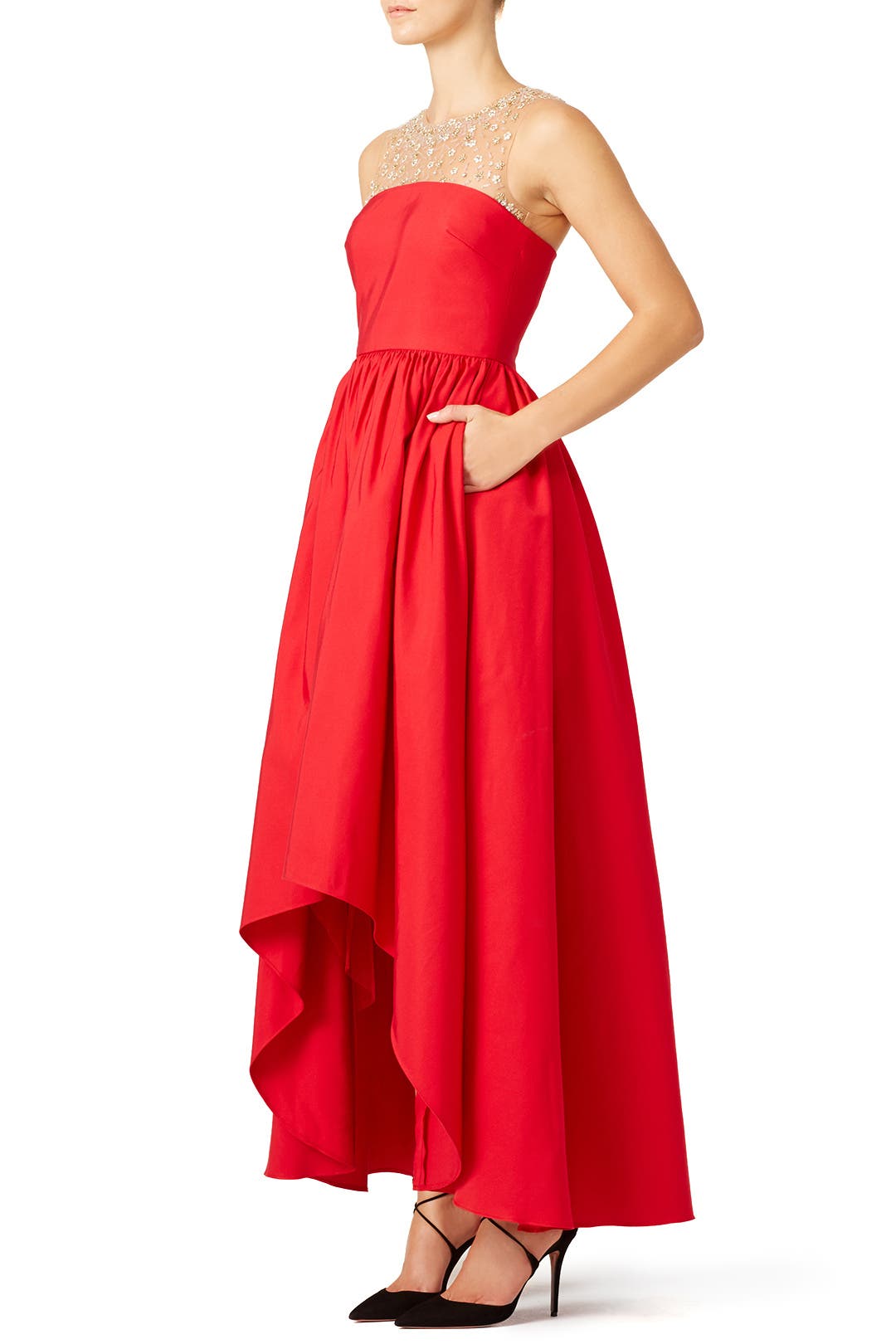 Red Precision Gown by Marchesa Notte | Rent the Runway