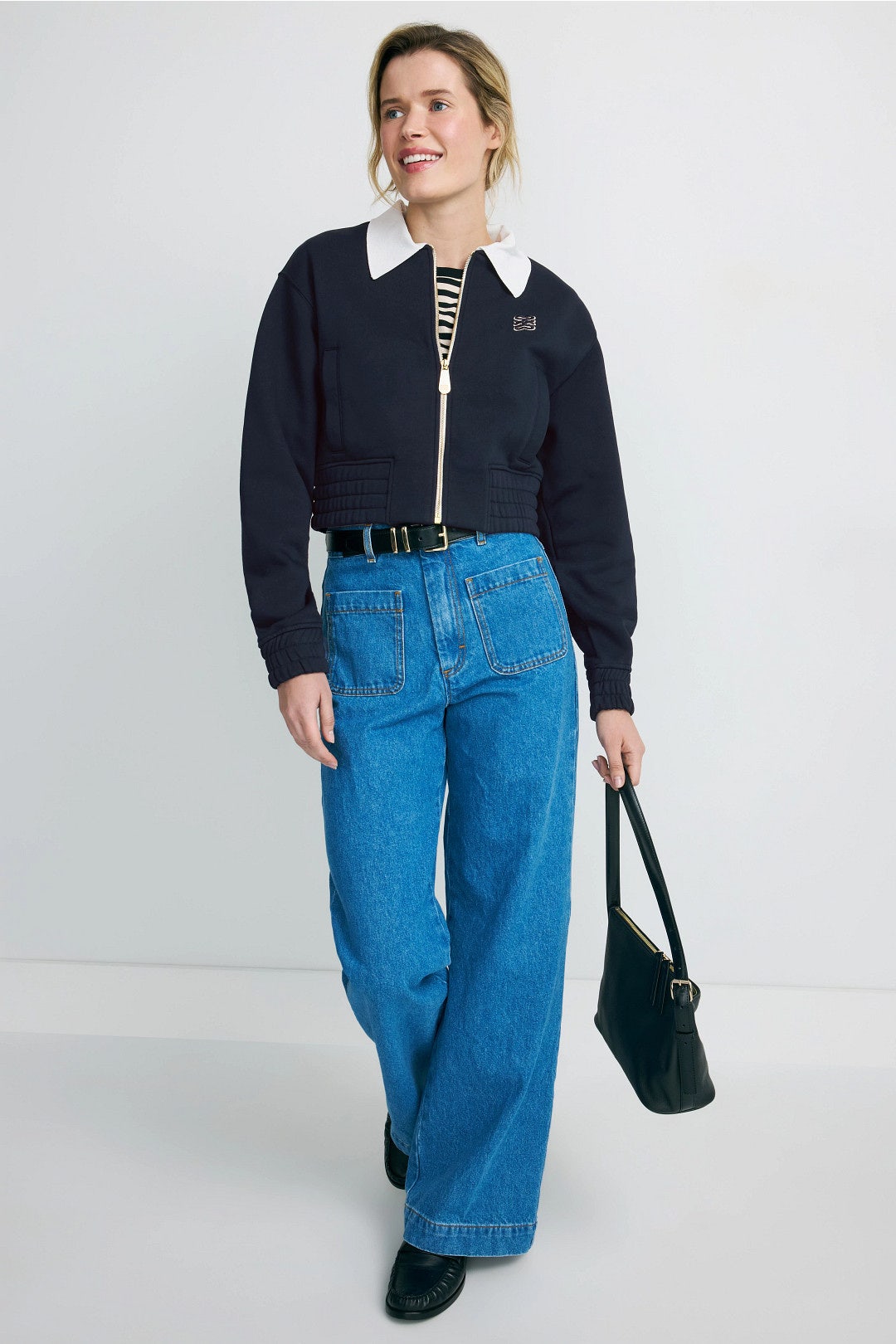 Zip Up Collared Sweatshirt by Sandro 3