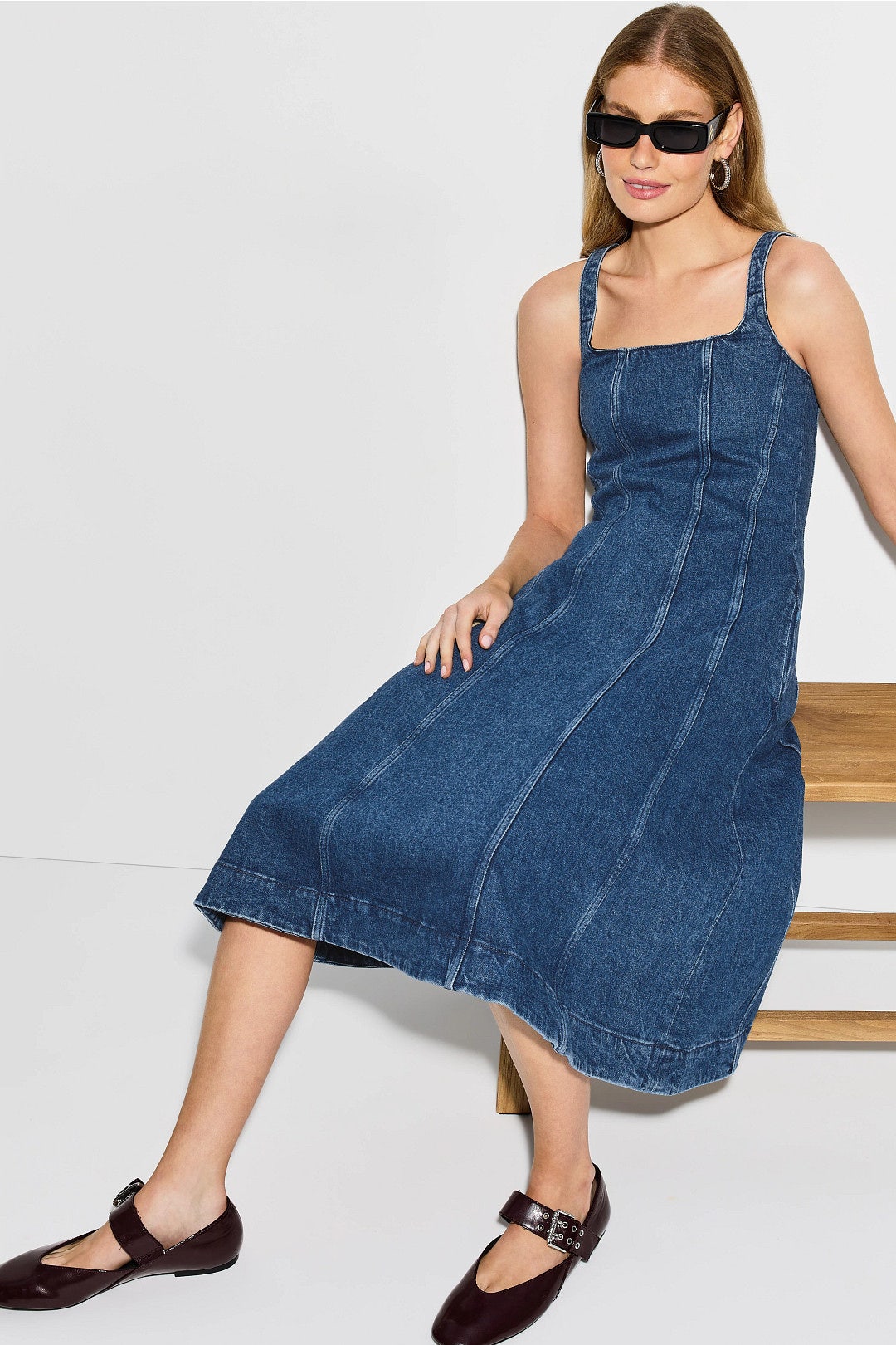 Roboli Denim Midi Dress by Maje 3