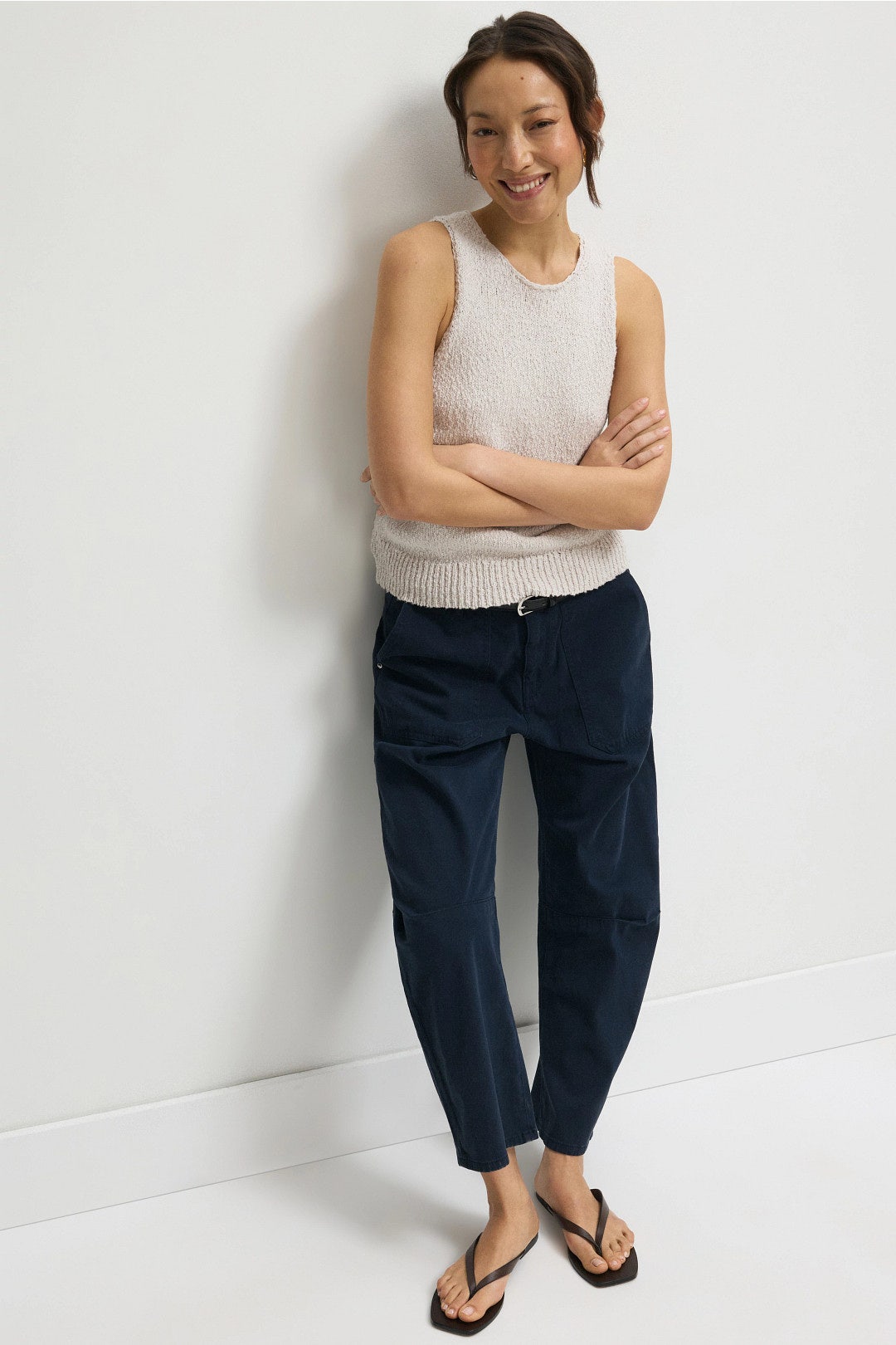 Summer Boucle High Neck Tank Top by NAADAM 3