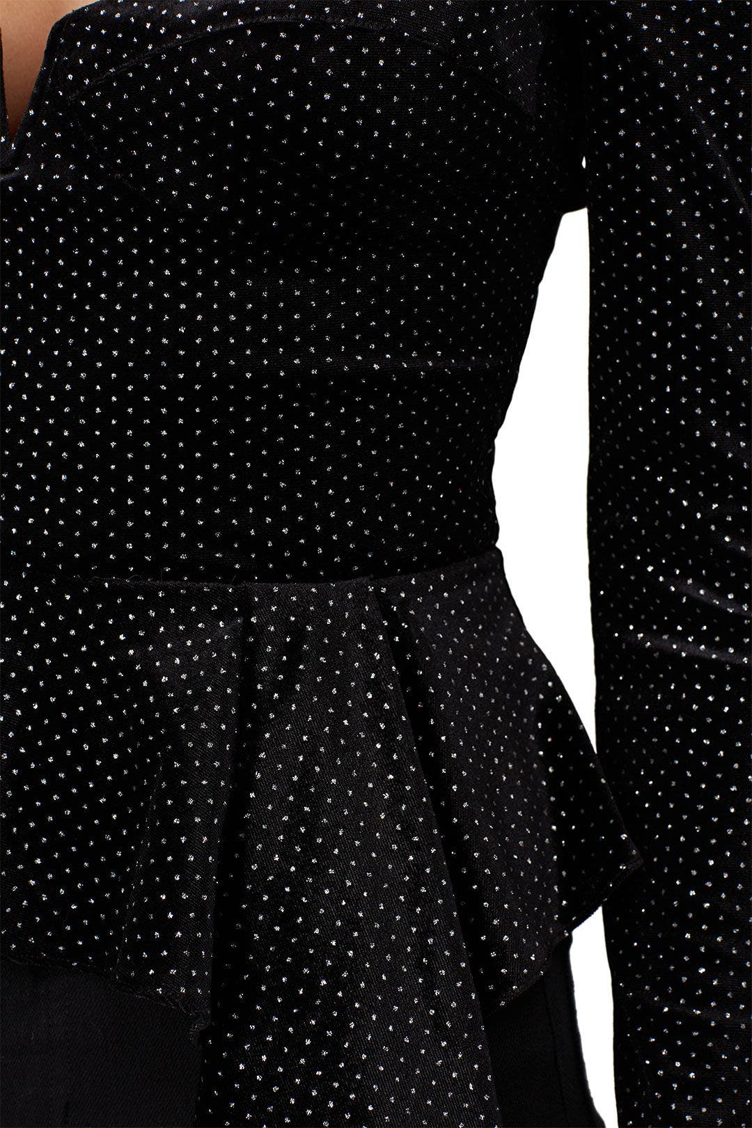 Black Elsa Peplum Top by Saylor 3