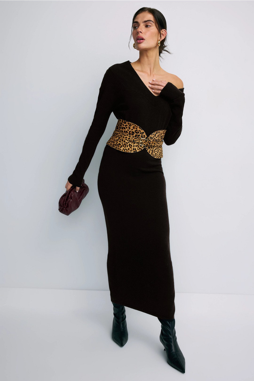 Cashmino Reversible Open Neck Midi Dress by NAADAM 3