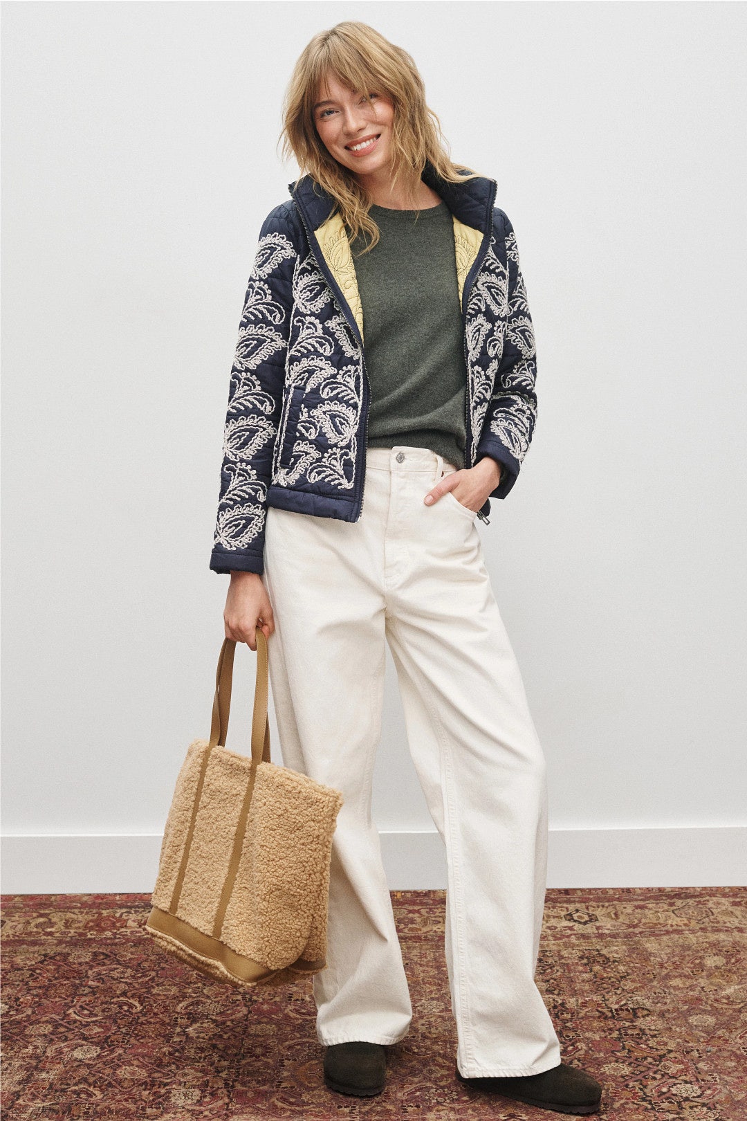 Embroidered Puffer Bomber by NIC + ZOE 3