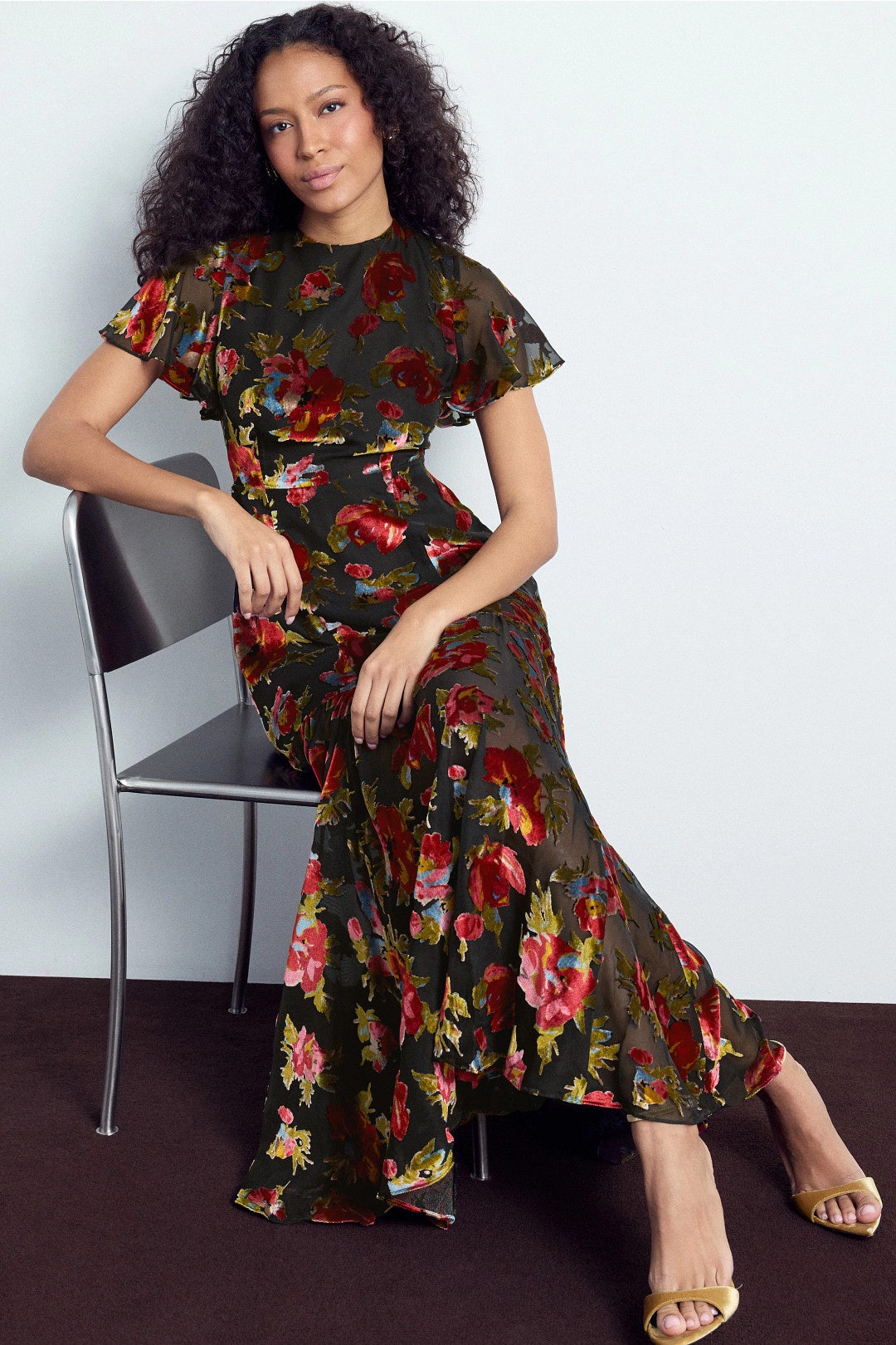 Velvet Floral Gown by Rixo x RTR 3