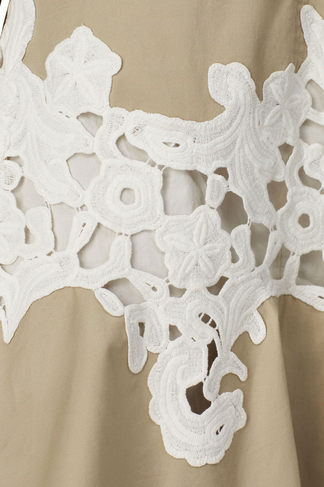 Khaki Lace V-Neck Dress by Derek Lam 10 Crosby x RTR 3