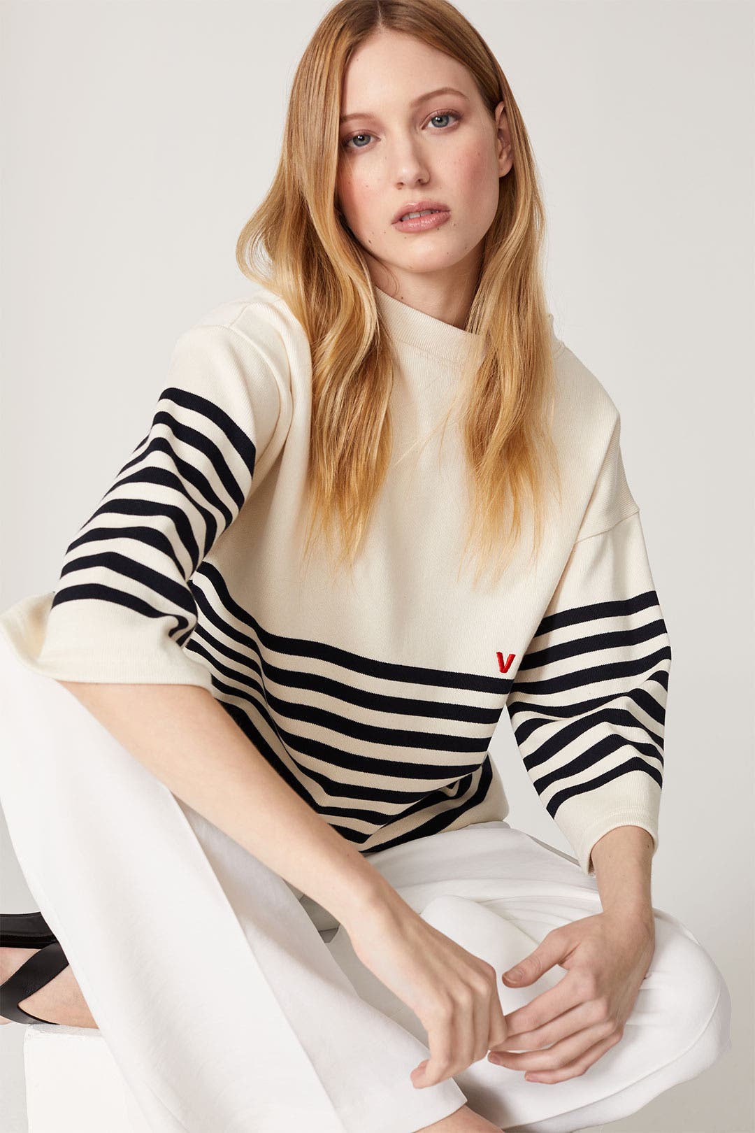 Striped T-Shirt by Victoria Victoria Beckham | Rent the Runway