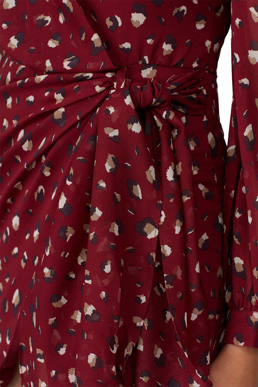 Red Printed Mini Dress by Bardot 3