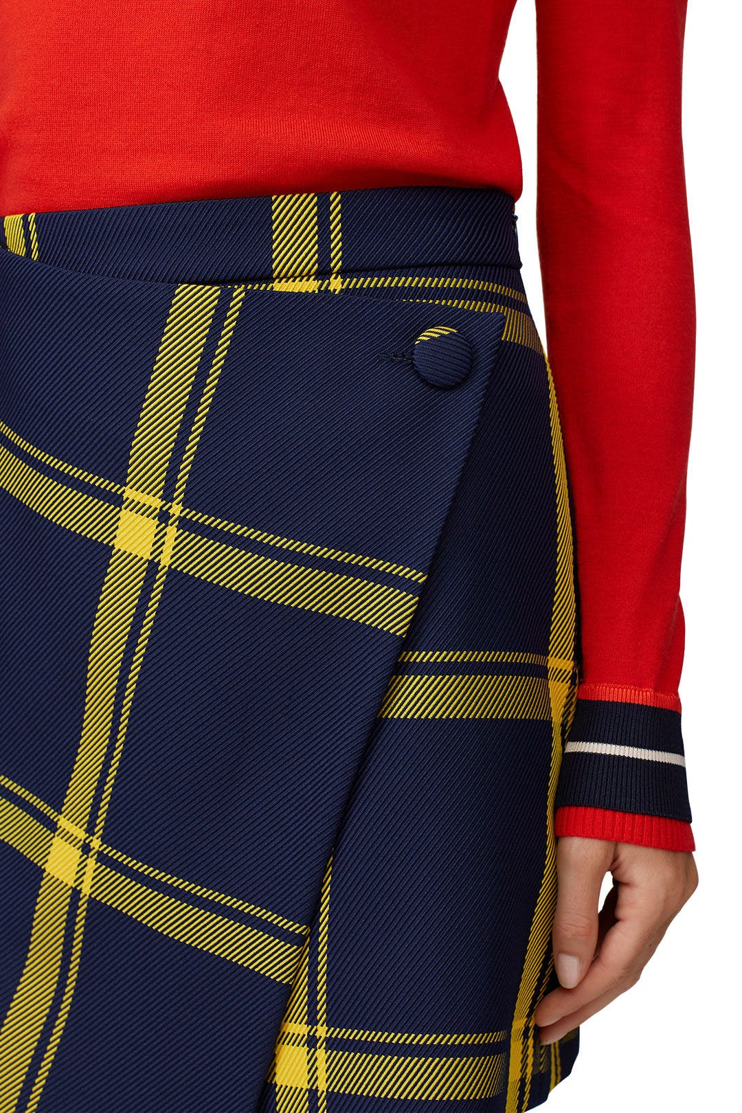 Prepster Check Wrap Skirt by Milly 3