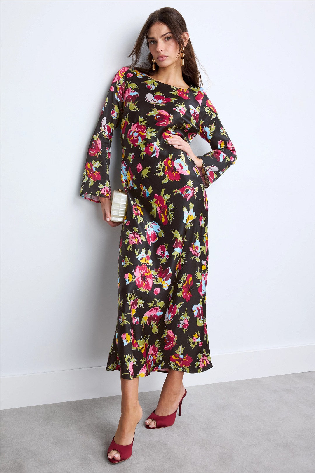 Floral Crew Neck Midi Dress by Rixo x RTR 3