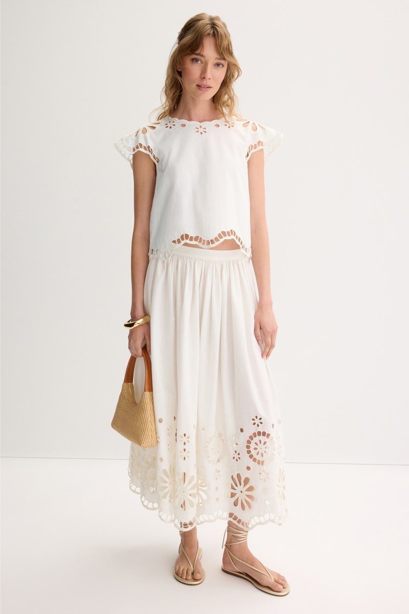 The Super Bloom Eyelet Top by The Great. - Photo 3