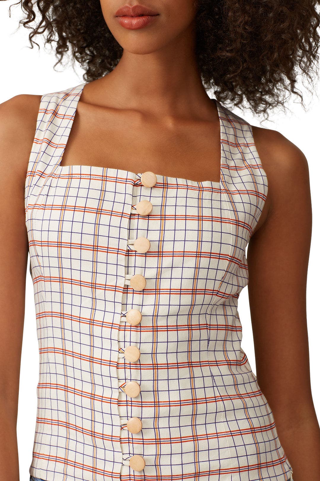 Plaid Cross Back Top by Nicholas 3