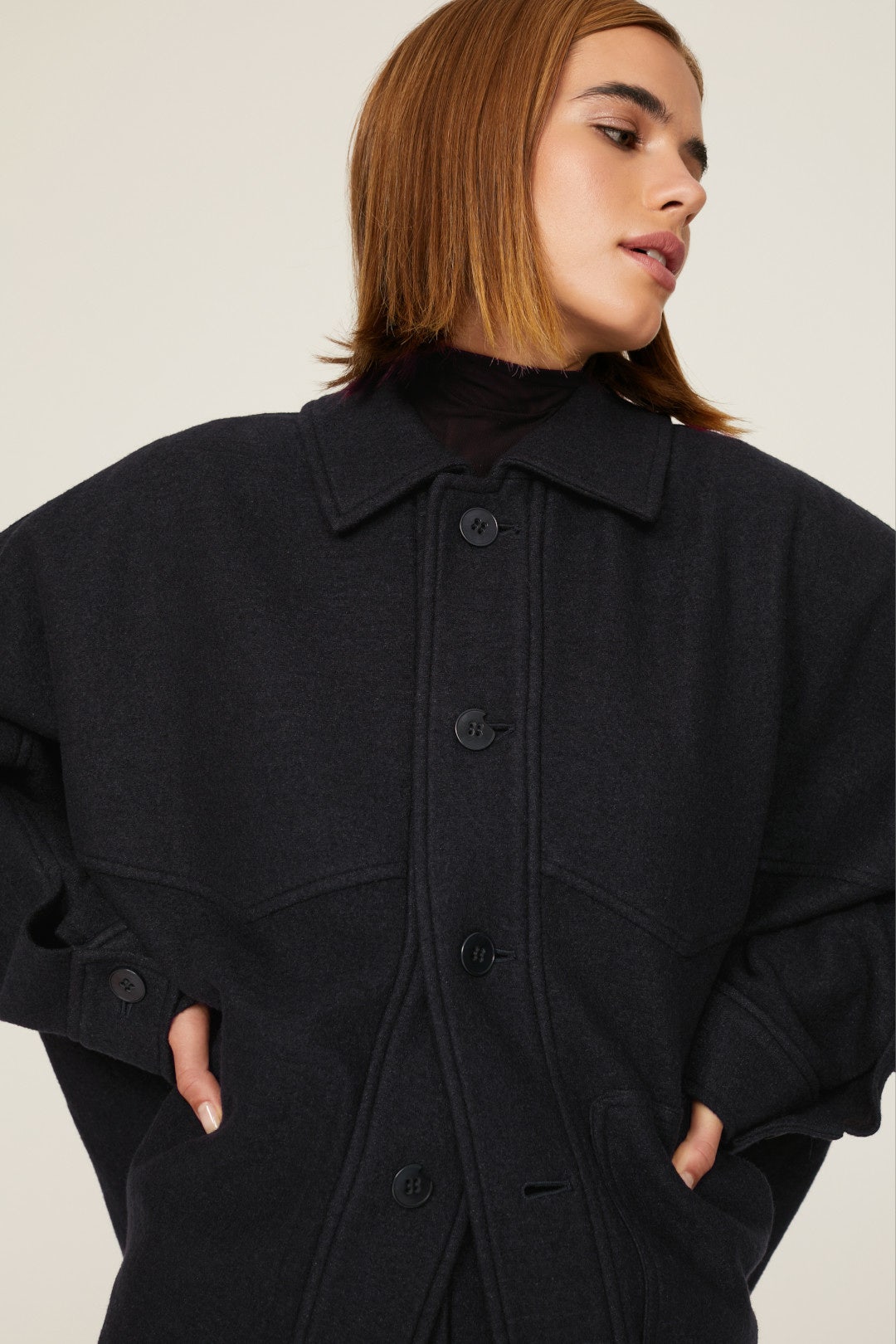 Oversized Western Shirt Jacket by Tibi 3