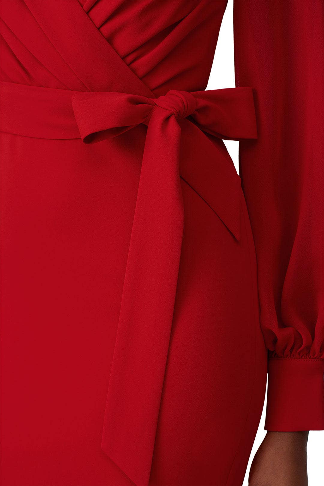 Red V-Neck Gown by Badgley Mischka 3