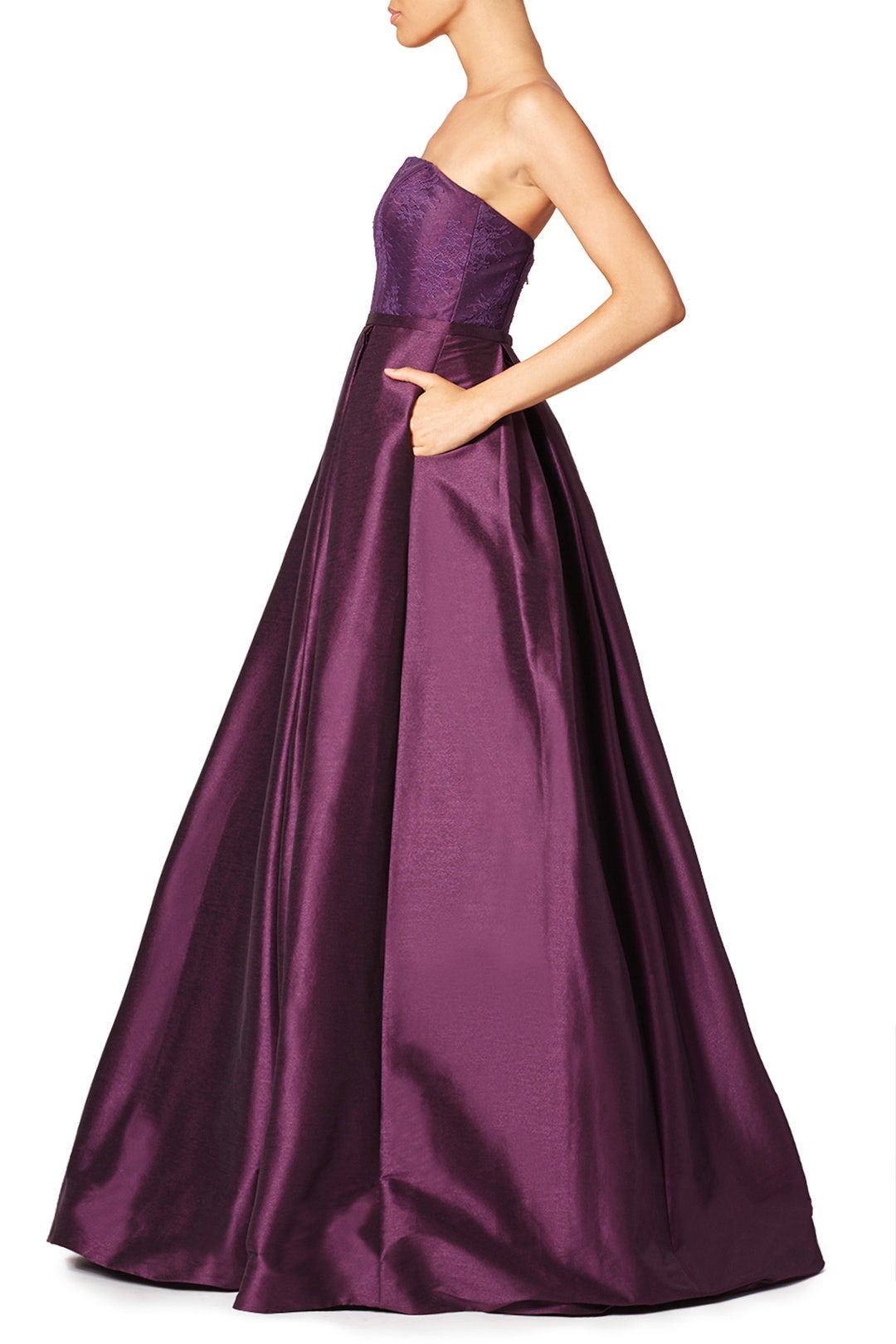 Burgundy Belle Gown by ML Monique Lhuillier 3