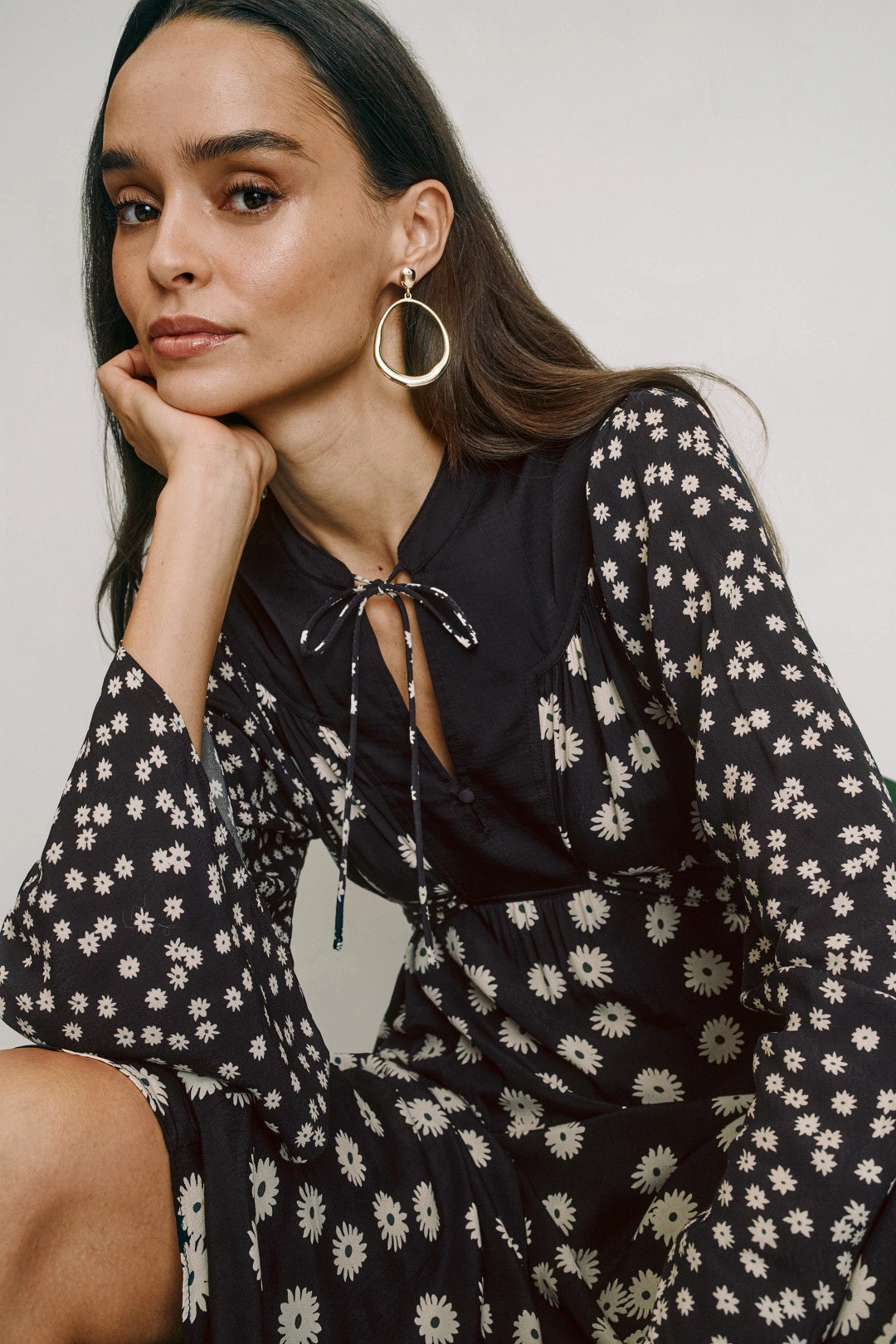 Anela Tie Neck Dress by Rixo 3