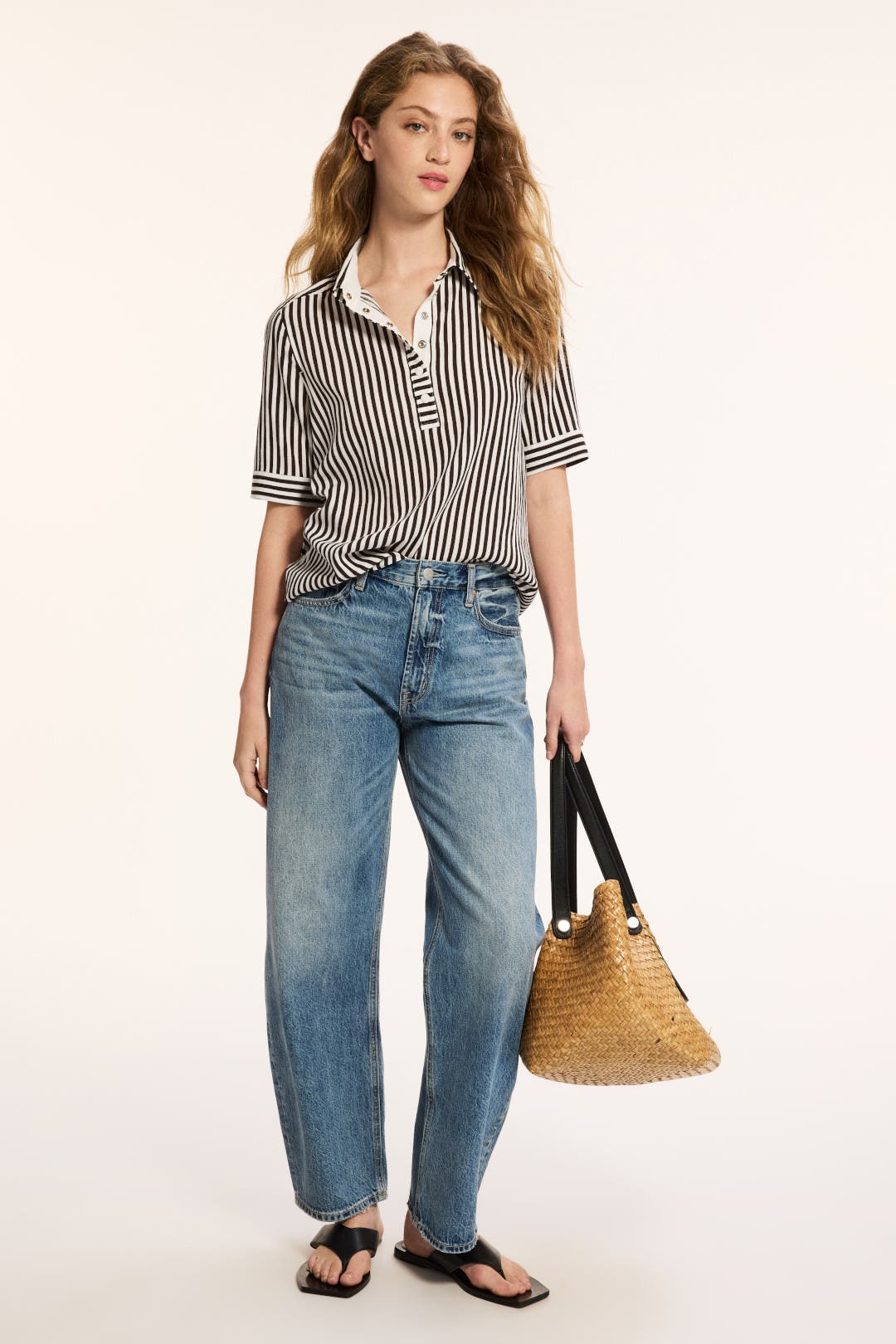 【新品】TANGRAM ONE SNAP BIGSILHOUETTE POLO Snap Polo by FRAME | Rent the Runway