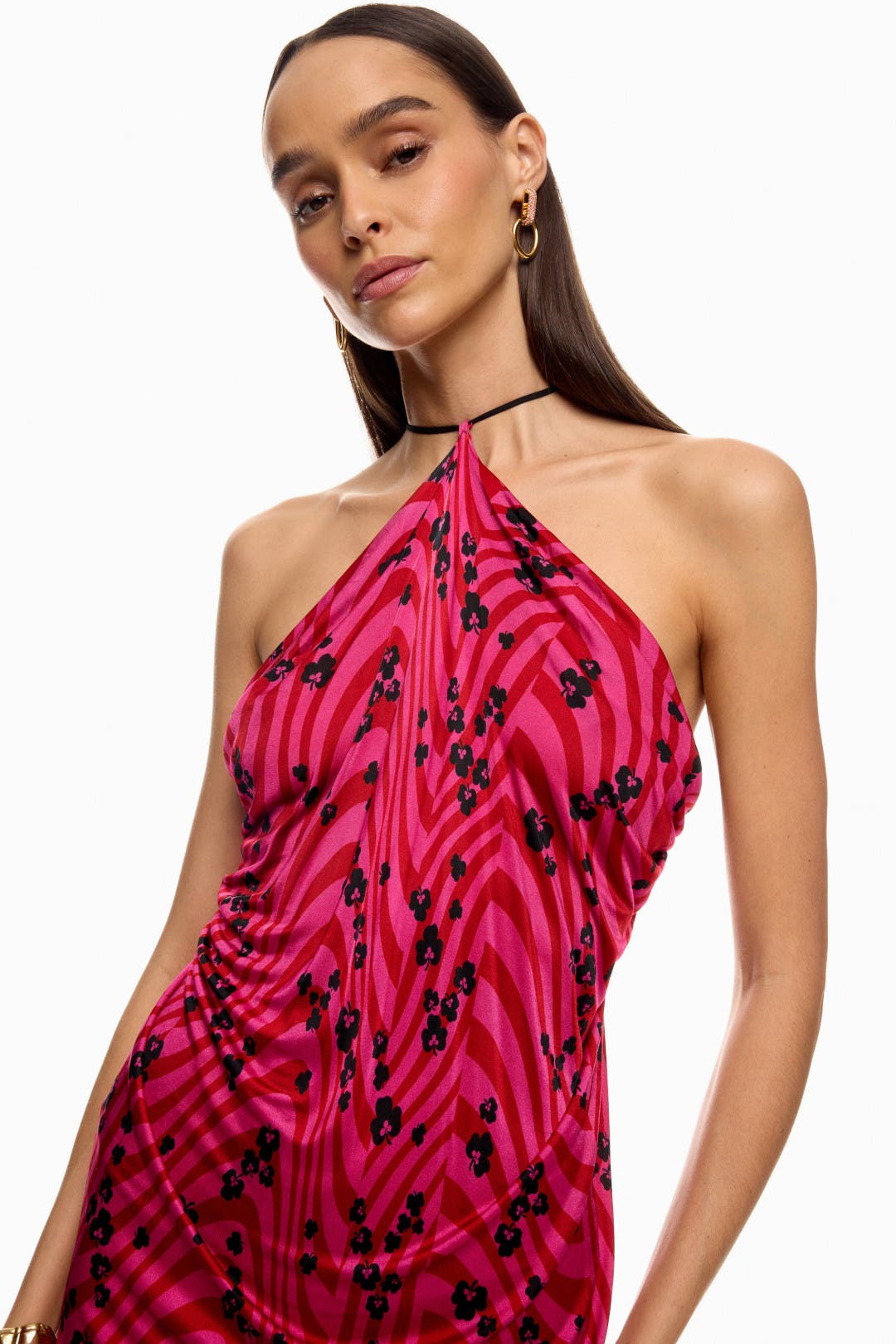 オールインワン・サロペット Philosophy Di Lorenzo Serafini Halter Neck Midi Dress With PHILOSOPHY DI LORENZO SERAFINI Ruched tulle halterneck midi