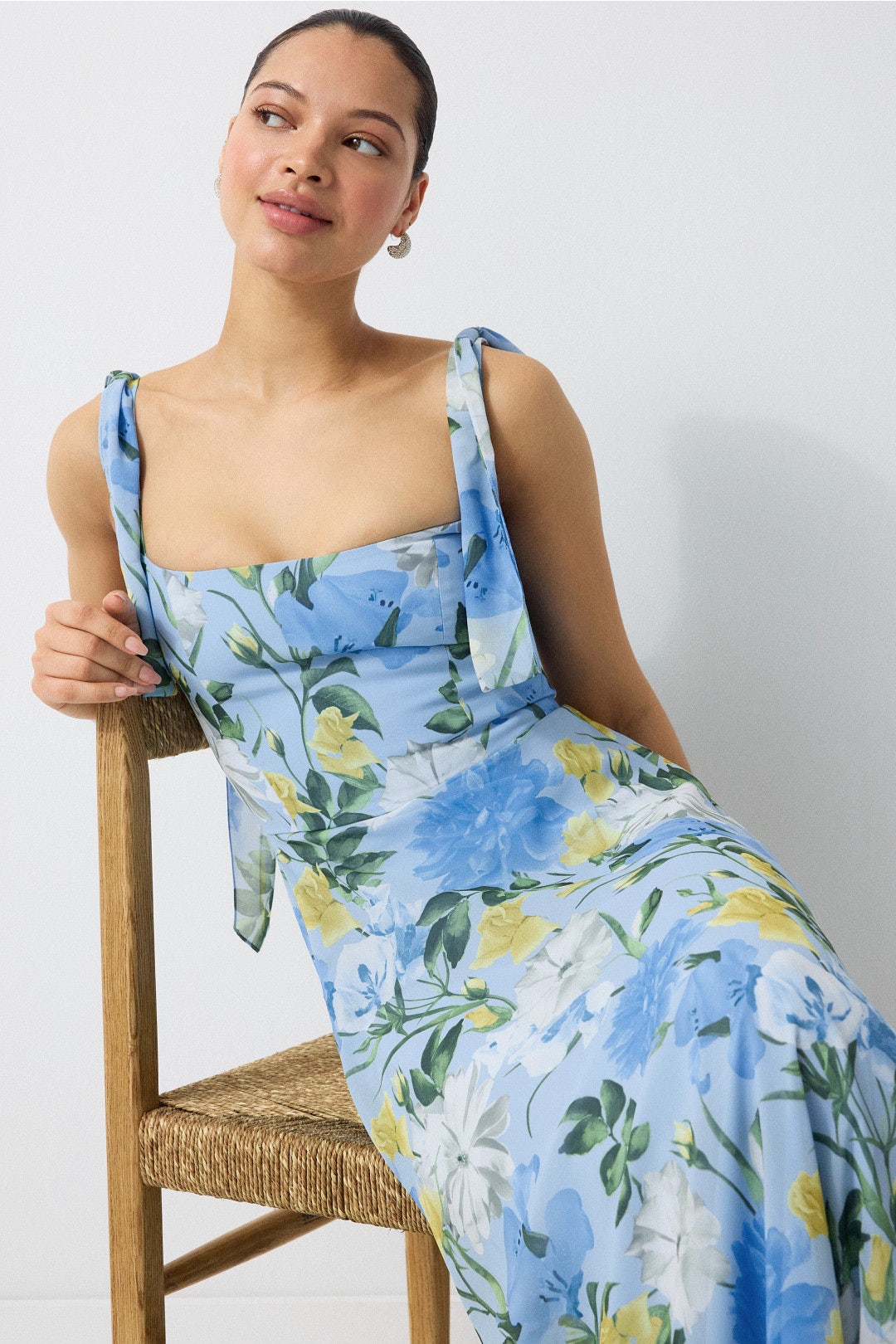 Pearl Floral Tie Sleeve Gown by Sachin & Babi 3