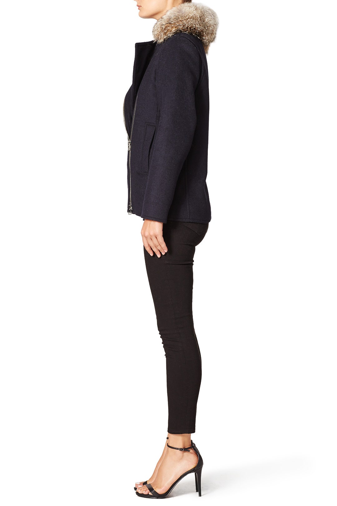 Navy Moto Jacket by Derek Lam 10 Crosby 1