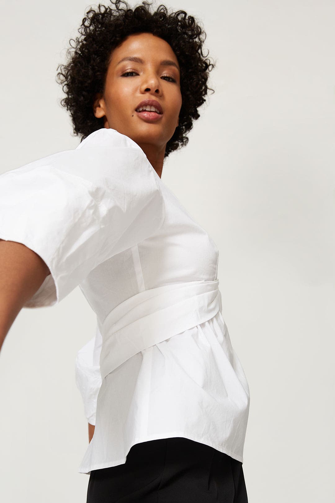 Puff Sleeve Crop Top by Derek Lam 10 Crosby x RTR | Rent the Runway
