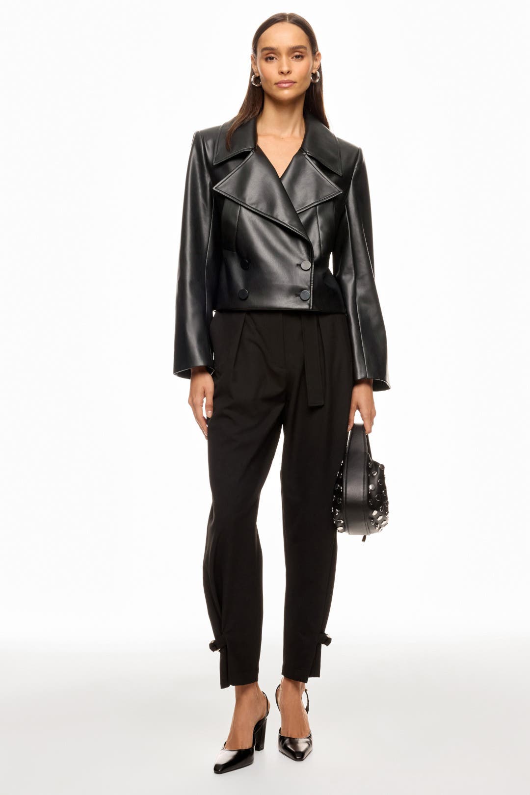 Leather Oversized Collar Jacket by Eudon Choi x RTR | Rent the Runway