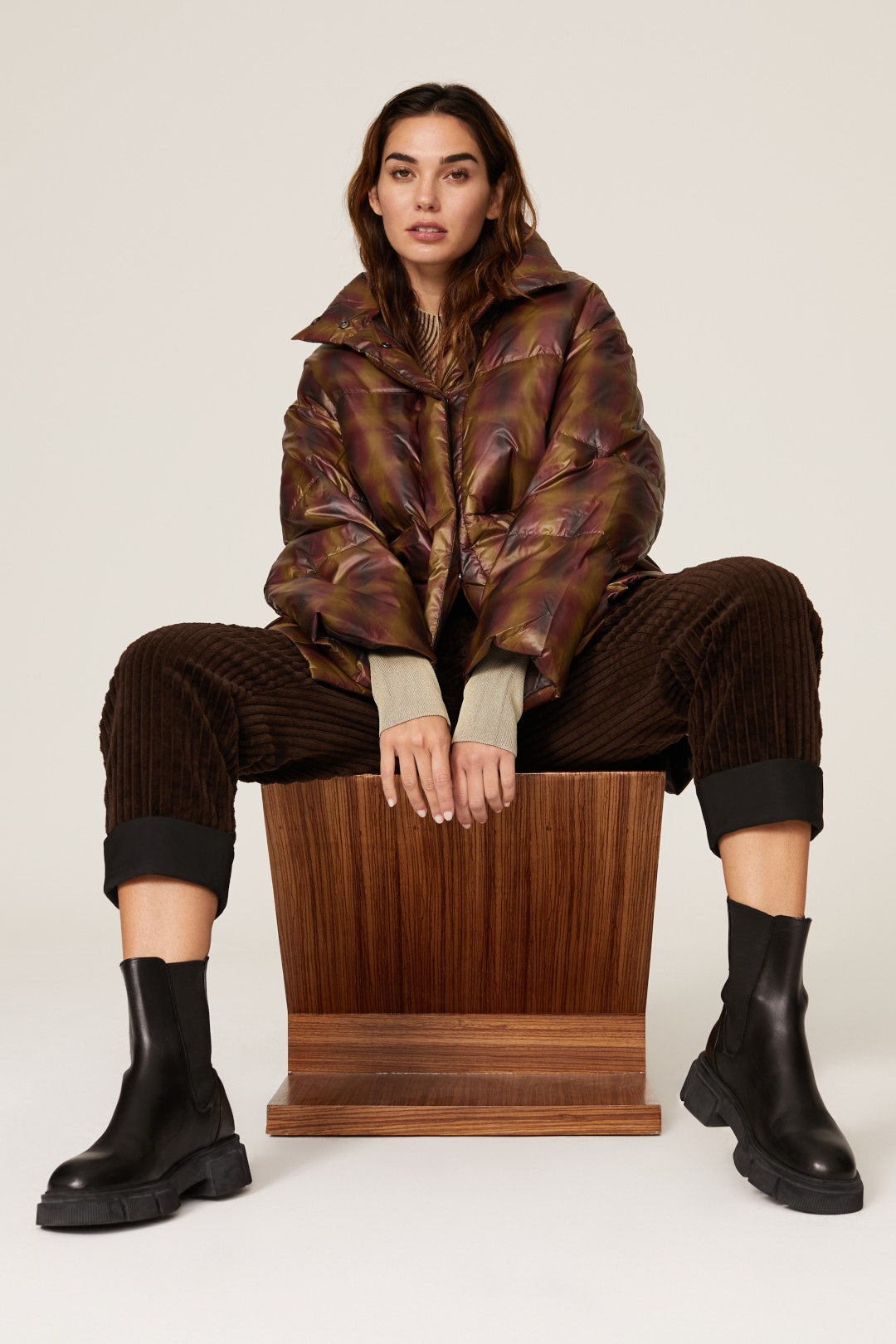 Copper Plaid Puffer by No.6 3