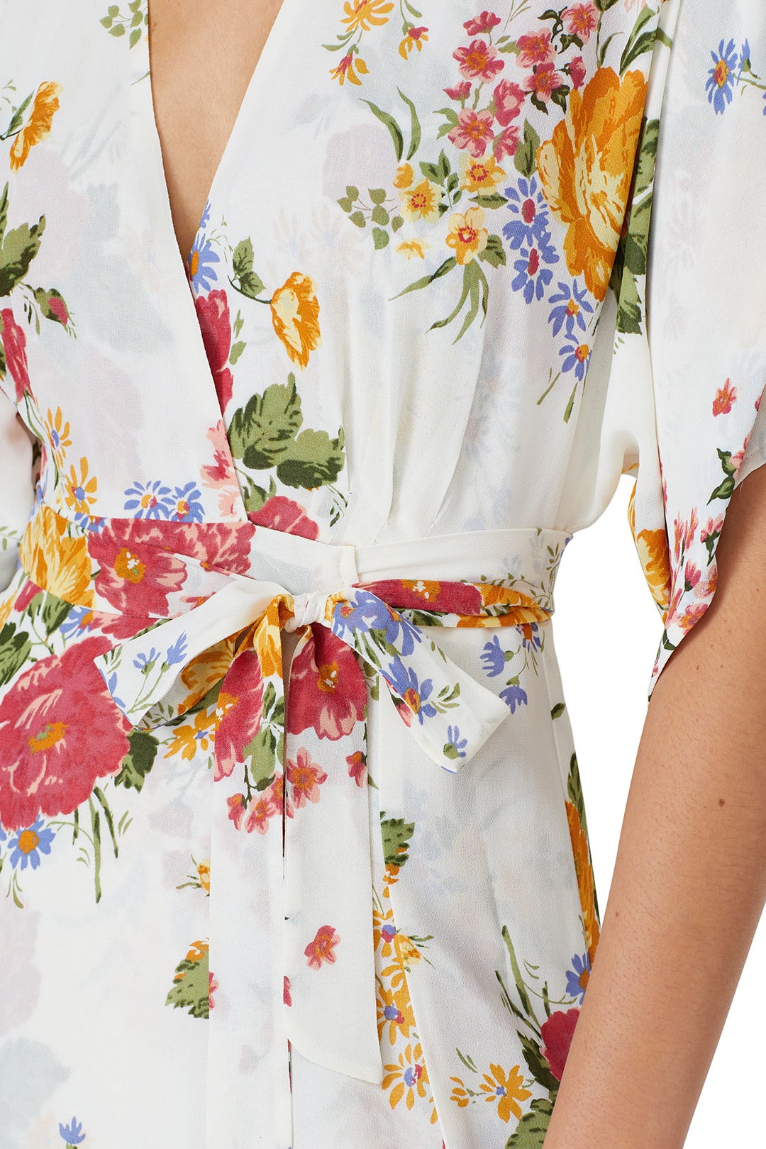 White Floral V-Neck Maxi by Reformation 3