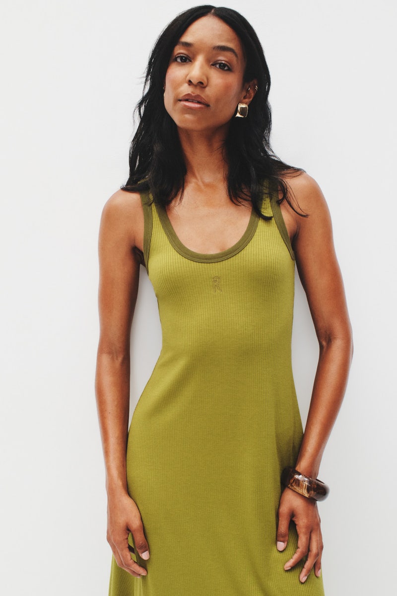 Contrast Rib Tank Dress by Rosetta Getty - Photo 3