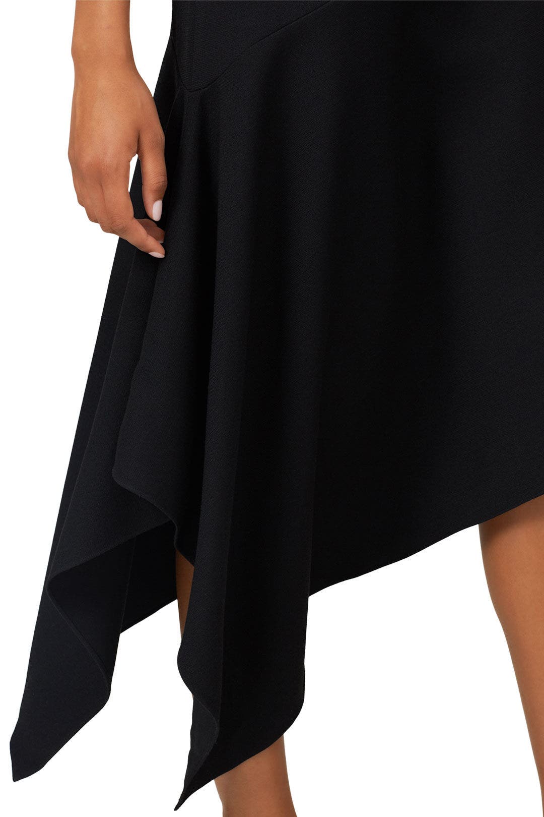 Black Asymmetrical Hem Dress by Josie Natori 3