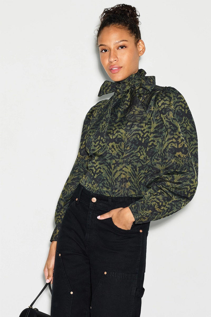 Giorgia Silk Neck Tie Blouse by Ulla Johnson - Photo 3