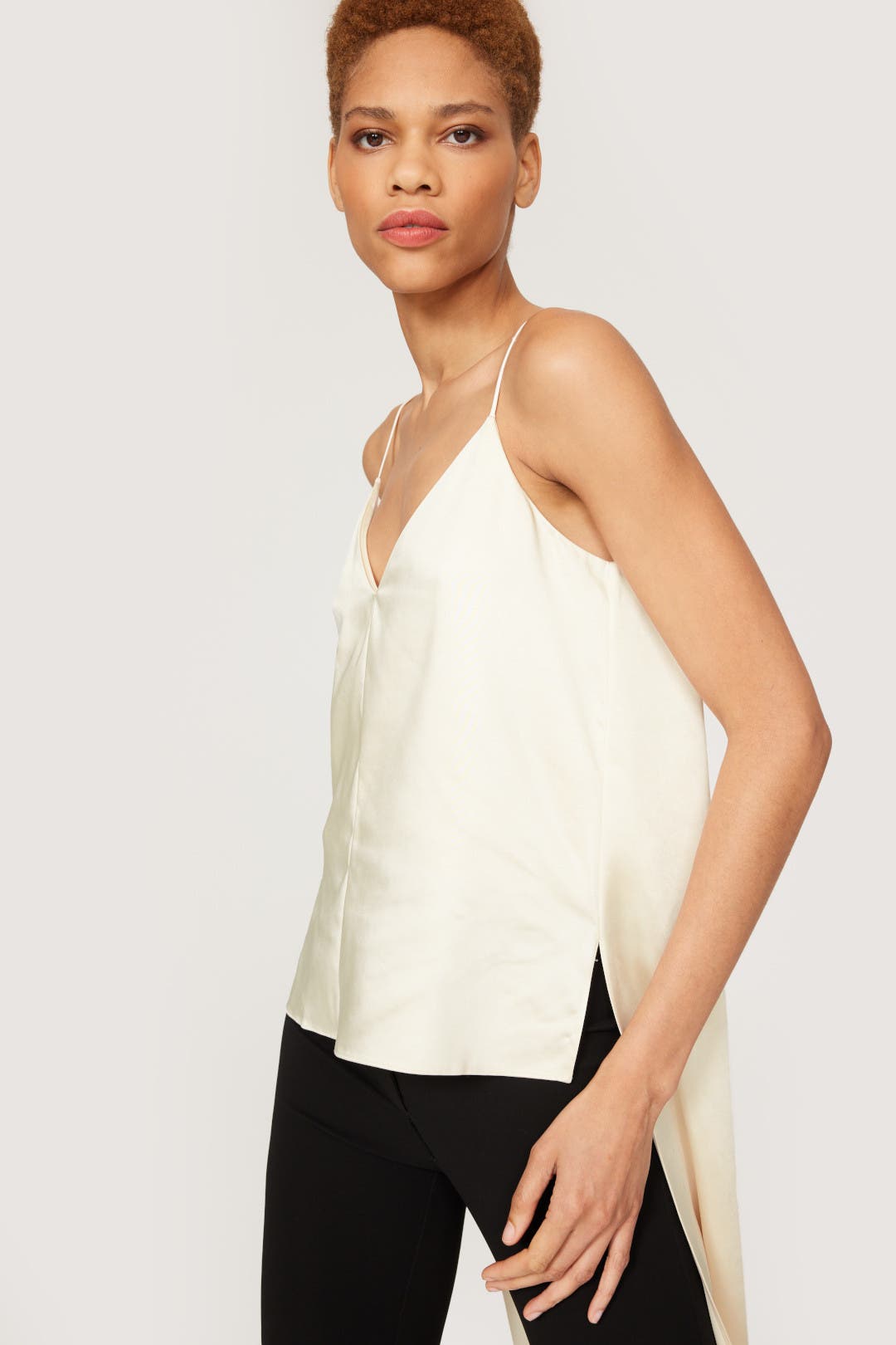 Cream High Low Tank Top by Obando x RTR | Rent the Runway