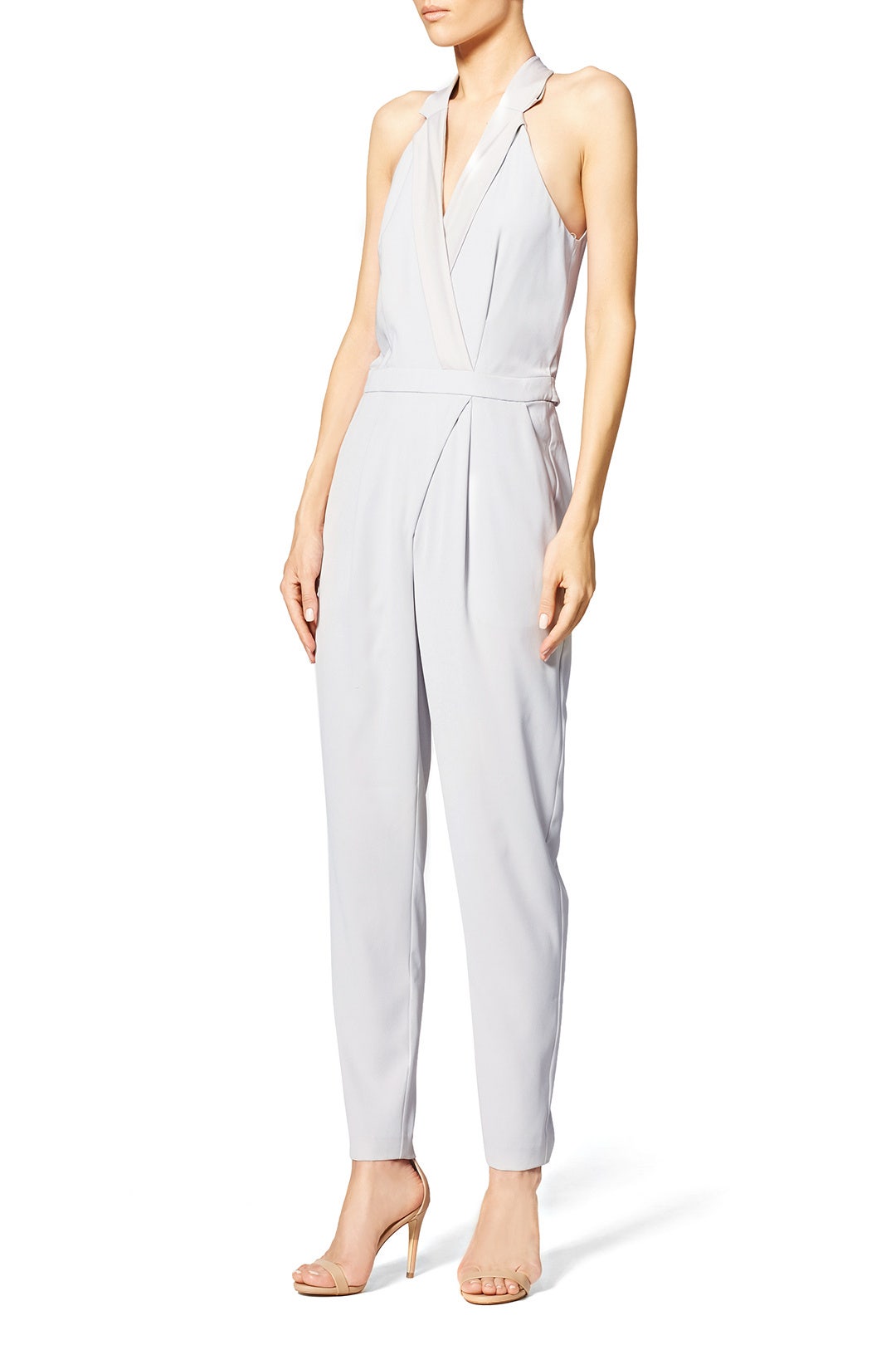 Gray Tuxedo Jumpsuit by HALSTON 3