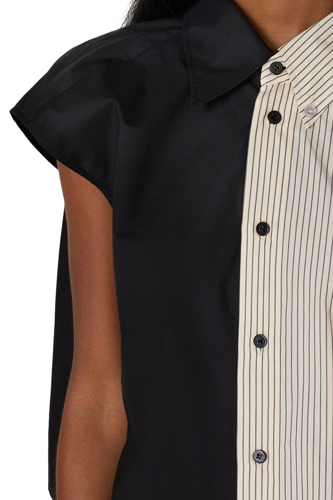 Black Beige Top by MM6 Maison Margiela | Rent the Runway