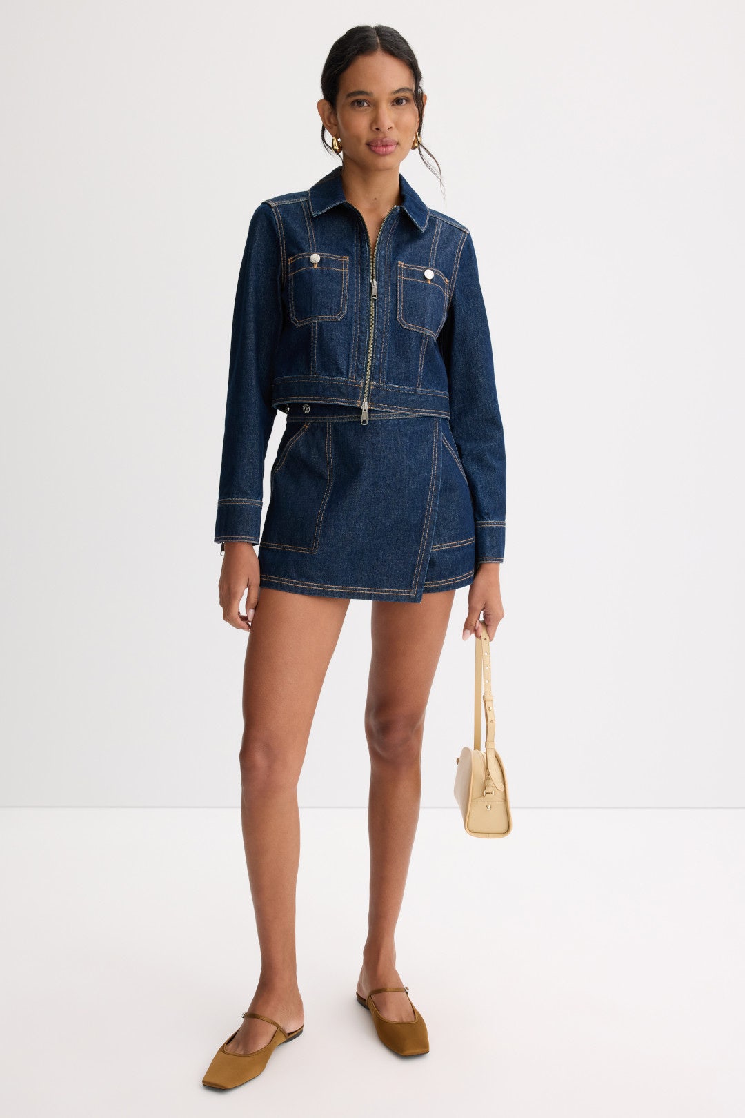 Patty Cropped Denim Jacket by Veronica Beard 3