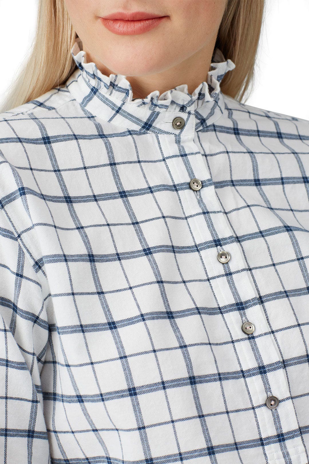 Brushed Check Long Sleeve Top by La Vie Rebecca Taylor 3