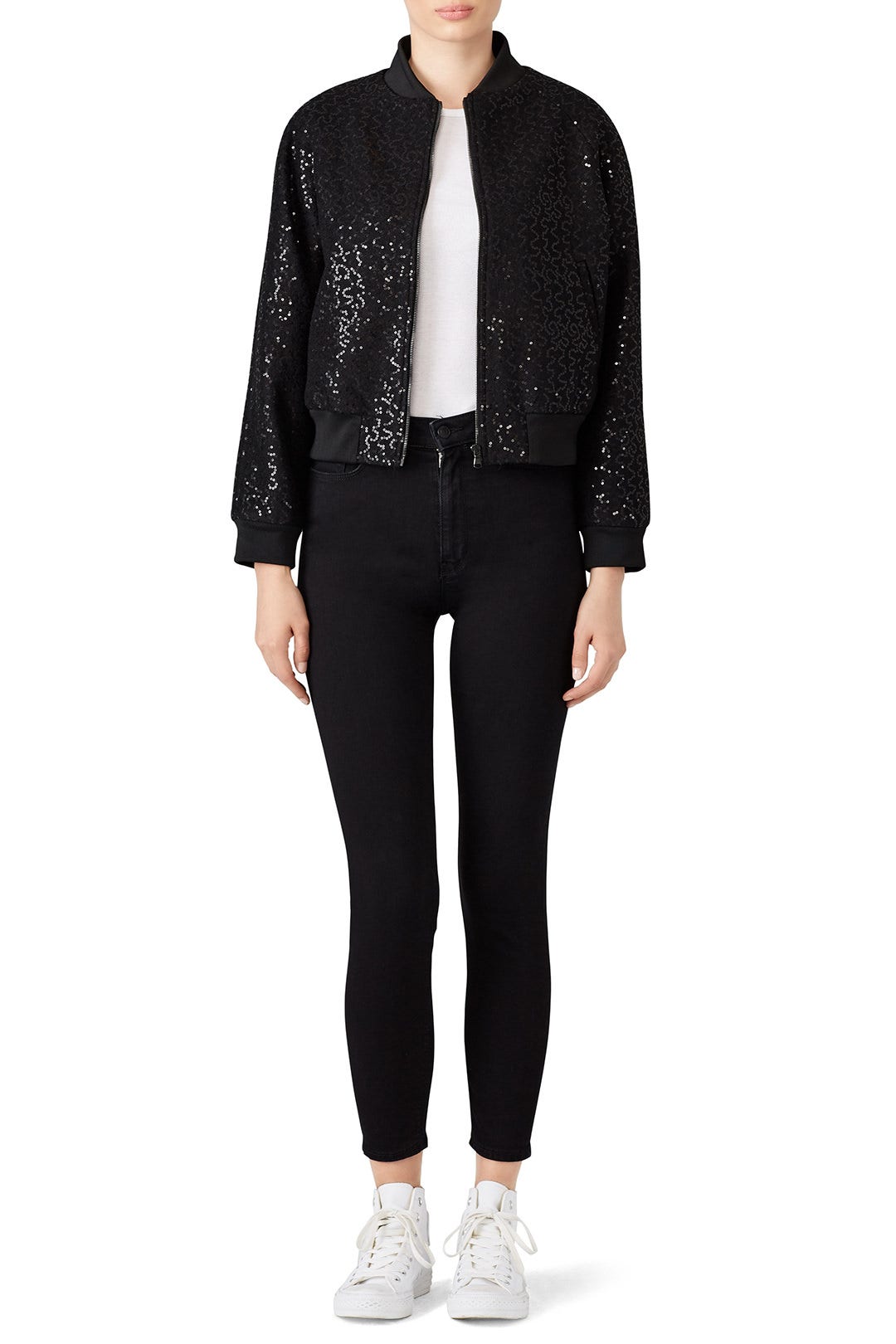 Black Sequin Bomber by Slate & Willow 3