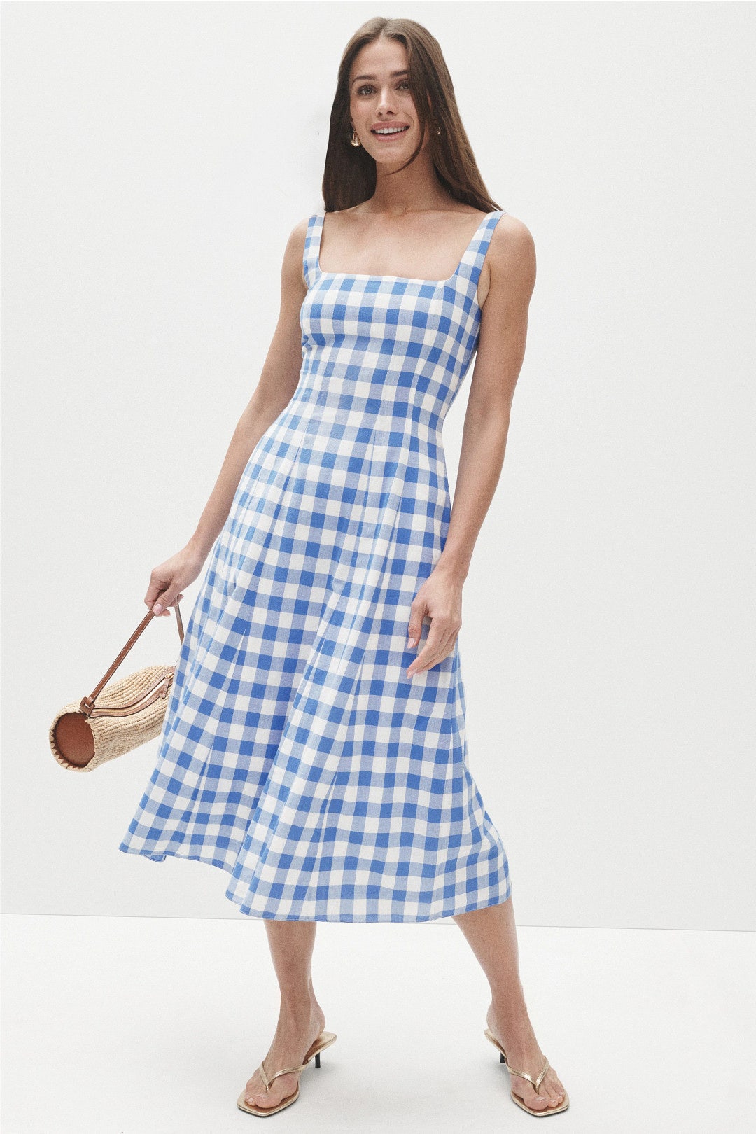 Ardena Gingham Ankle Dress by Cleobella 3