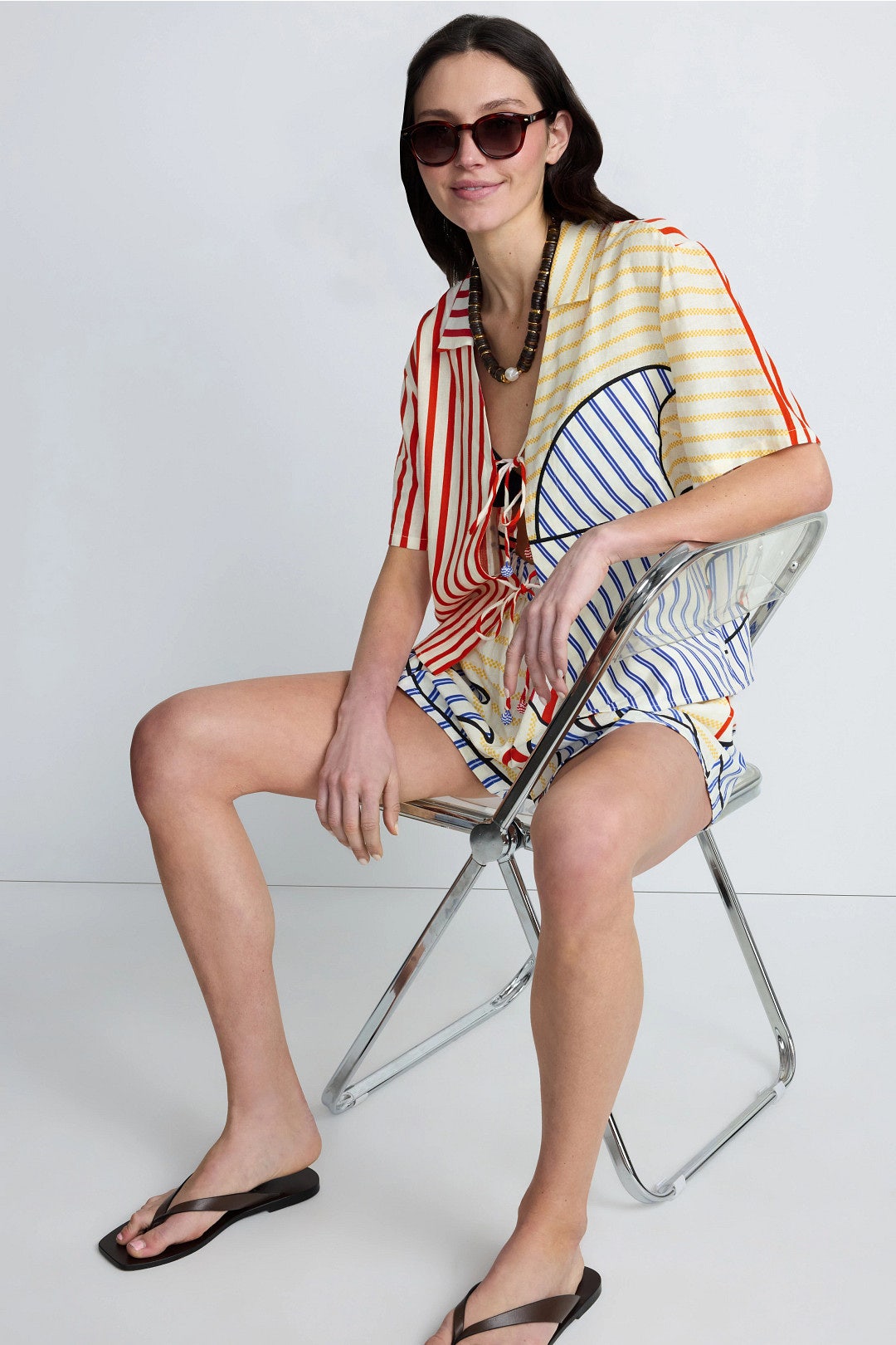Striped Tie Front Top by FARM Rio 3