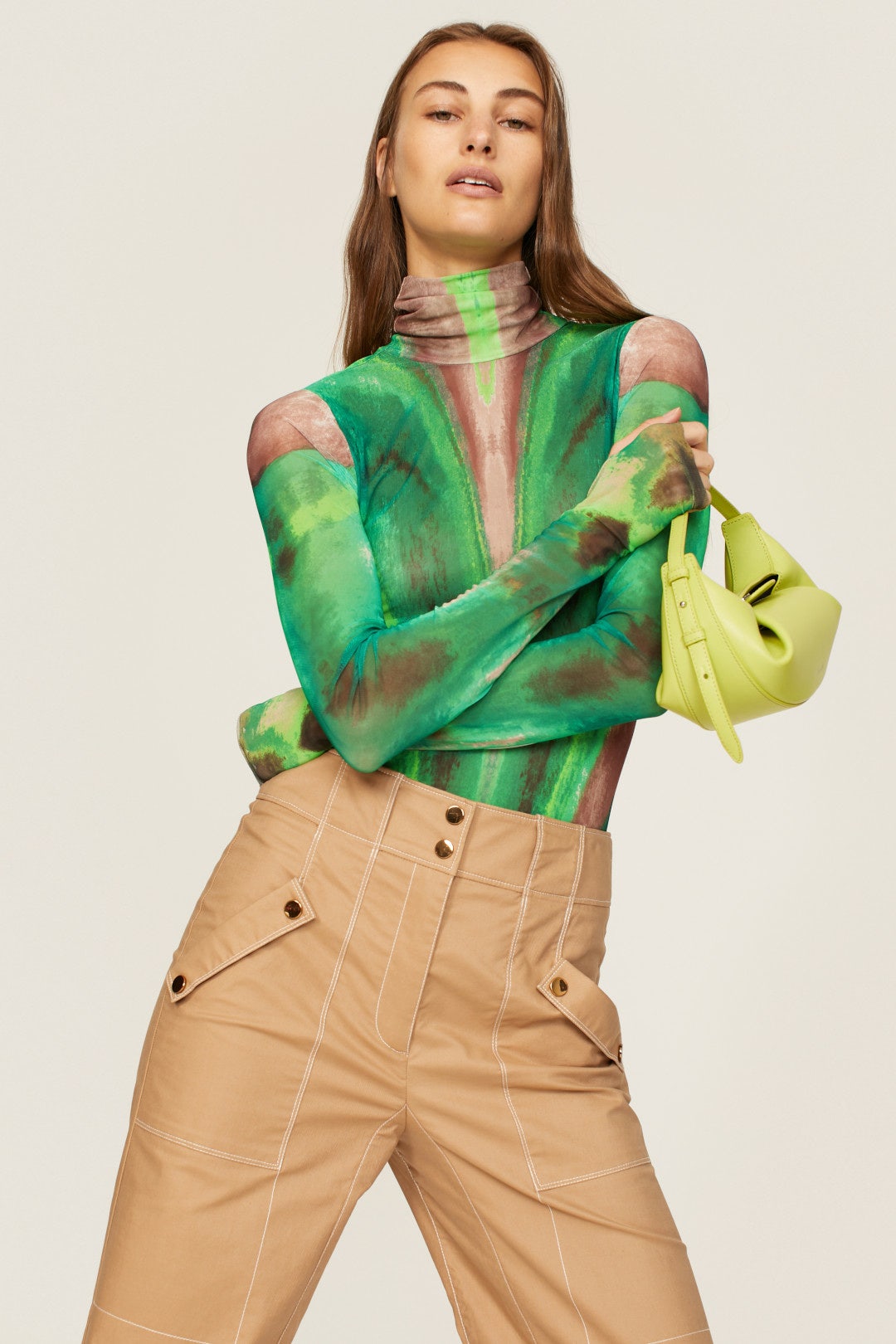 Green Watercolor Zadie Top by AFRM 3