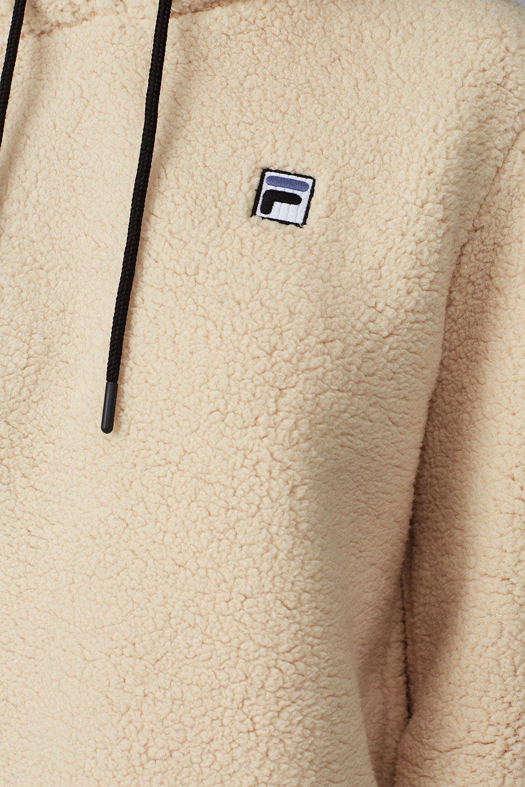 Ember Faux Sherpa Cropped Hoodie by FILA 3