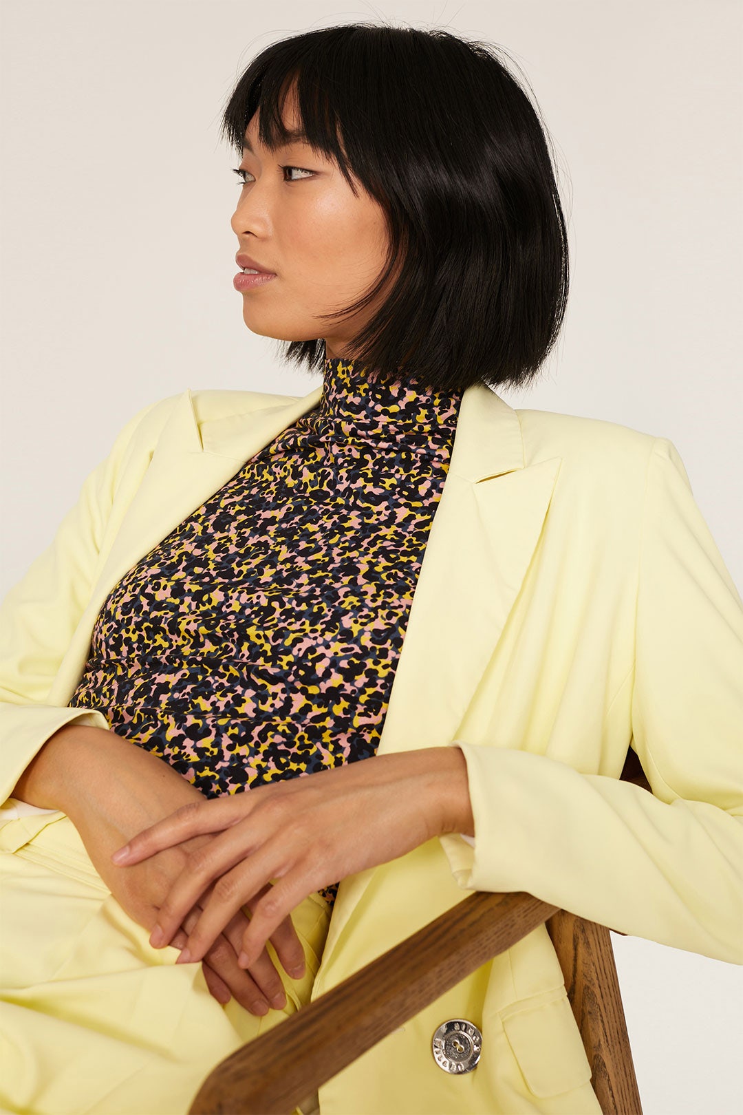 Printed Mock Neck Top by Scotch & Soda 3