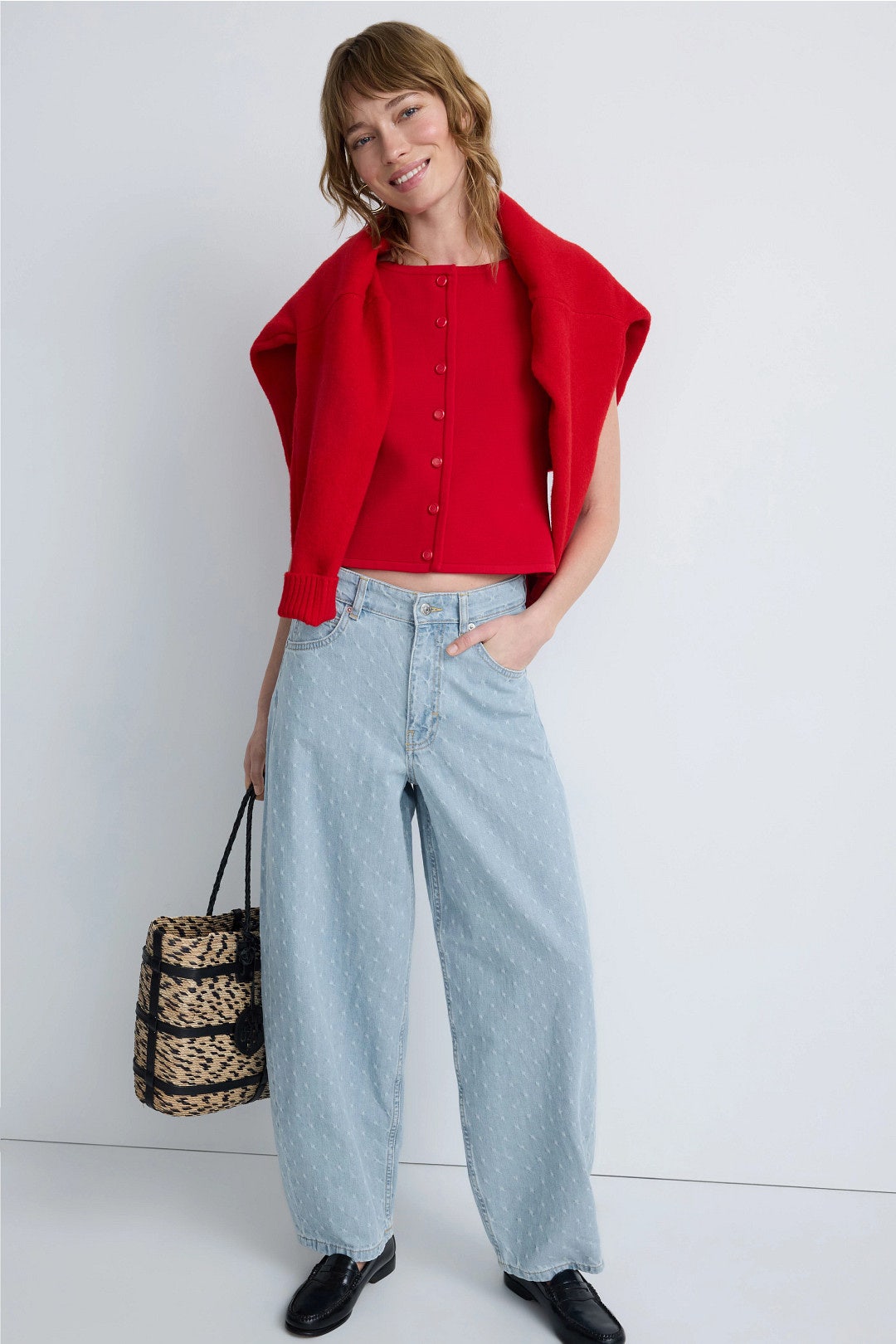 Polaris Polka Dot Jeans by Maje 3