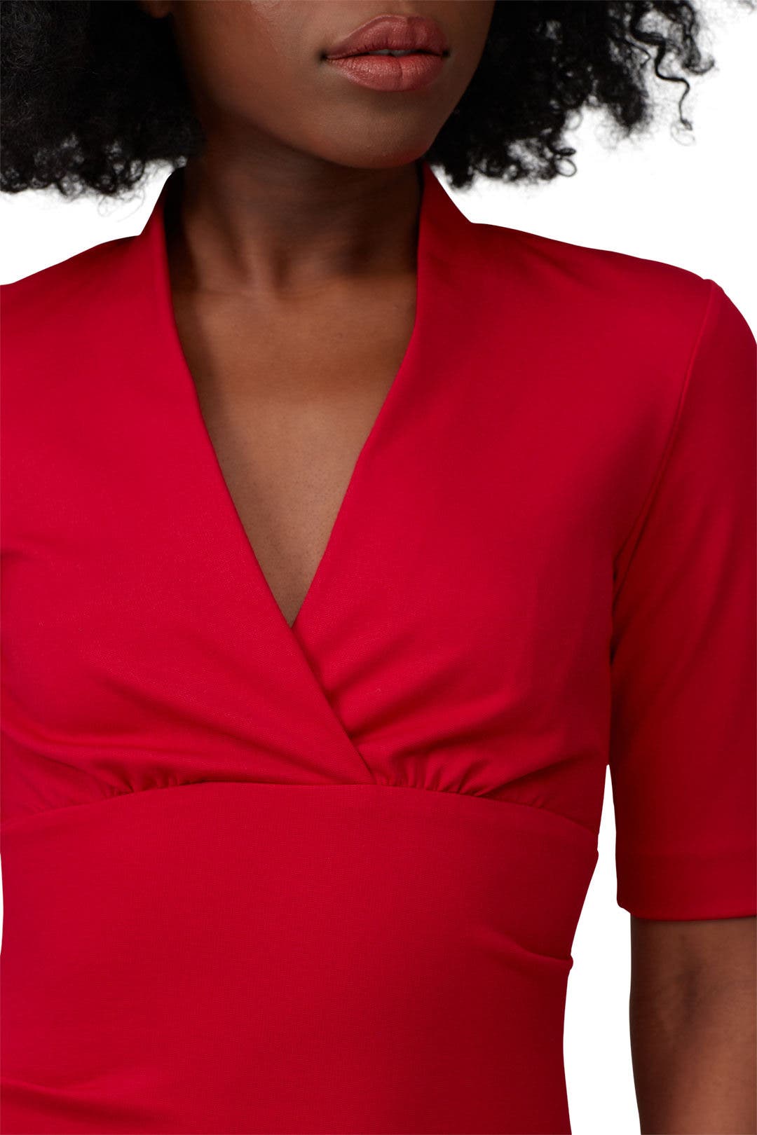 Red Solid Ponte Dress by Nicole Miller | Rent the Runway