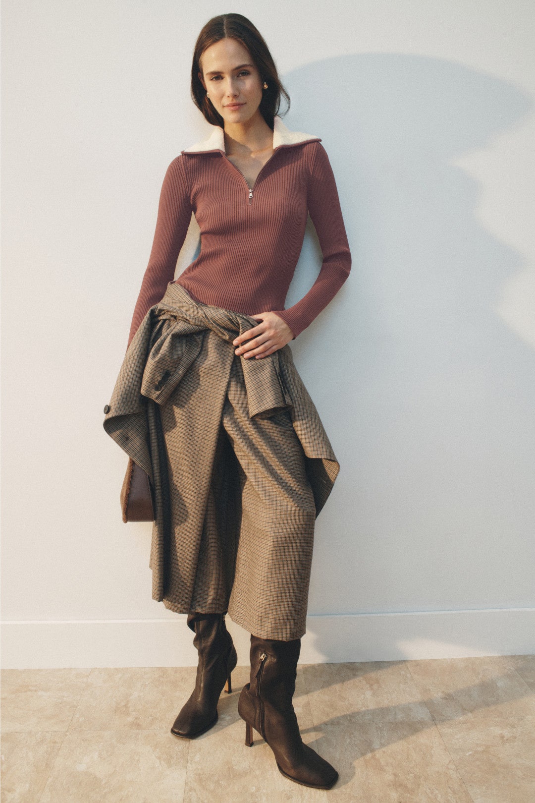 Sherpa Collared Knit by SIMKHAI 3