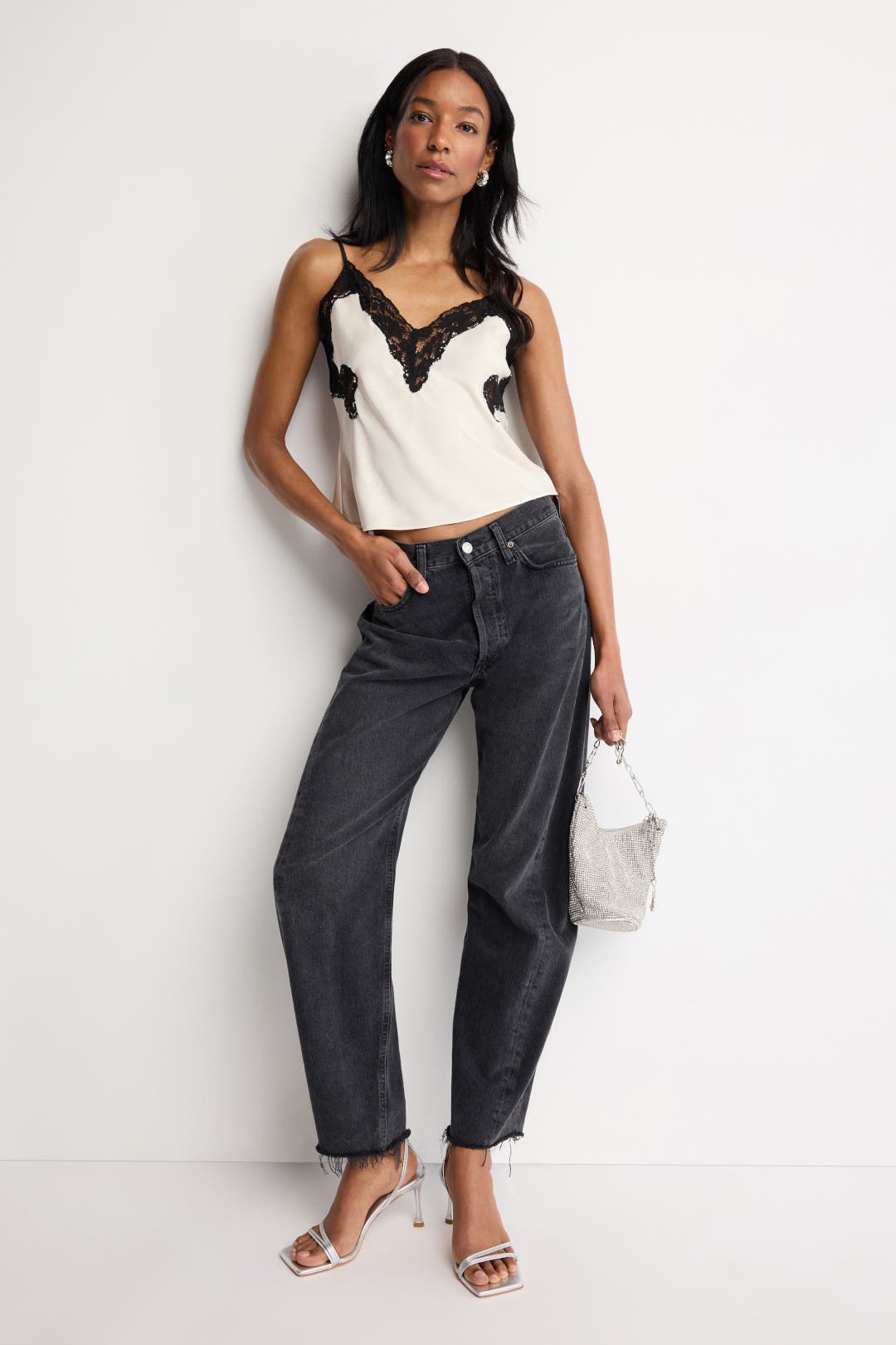 Lace Trim Cami by Ronny Kobo x RTR | Rent the Runway